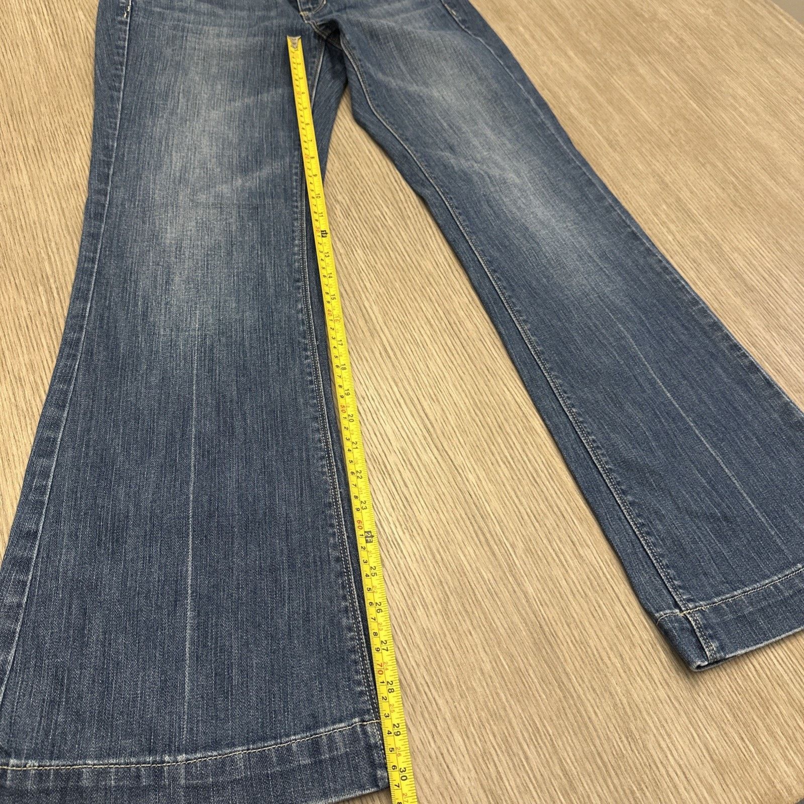Nordstrom Vintage Y2K Flare Jeans- Embroidery + Low-raise Size 6 S Size 28" / US 6 / IT 42 - 8 Thumbnail