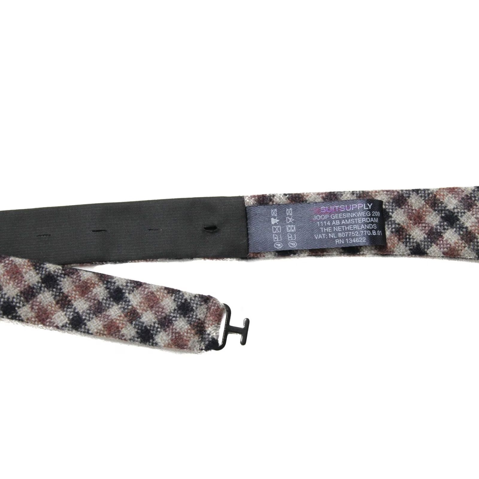 Suitsupply SUITSUPPLY Check Pink Bow Tie Men's ONE SIZE Wool Silk Adjustable Formal Tied Size ONE SIZE - 4 Thumbnail