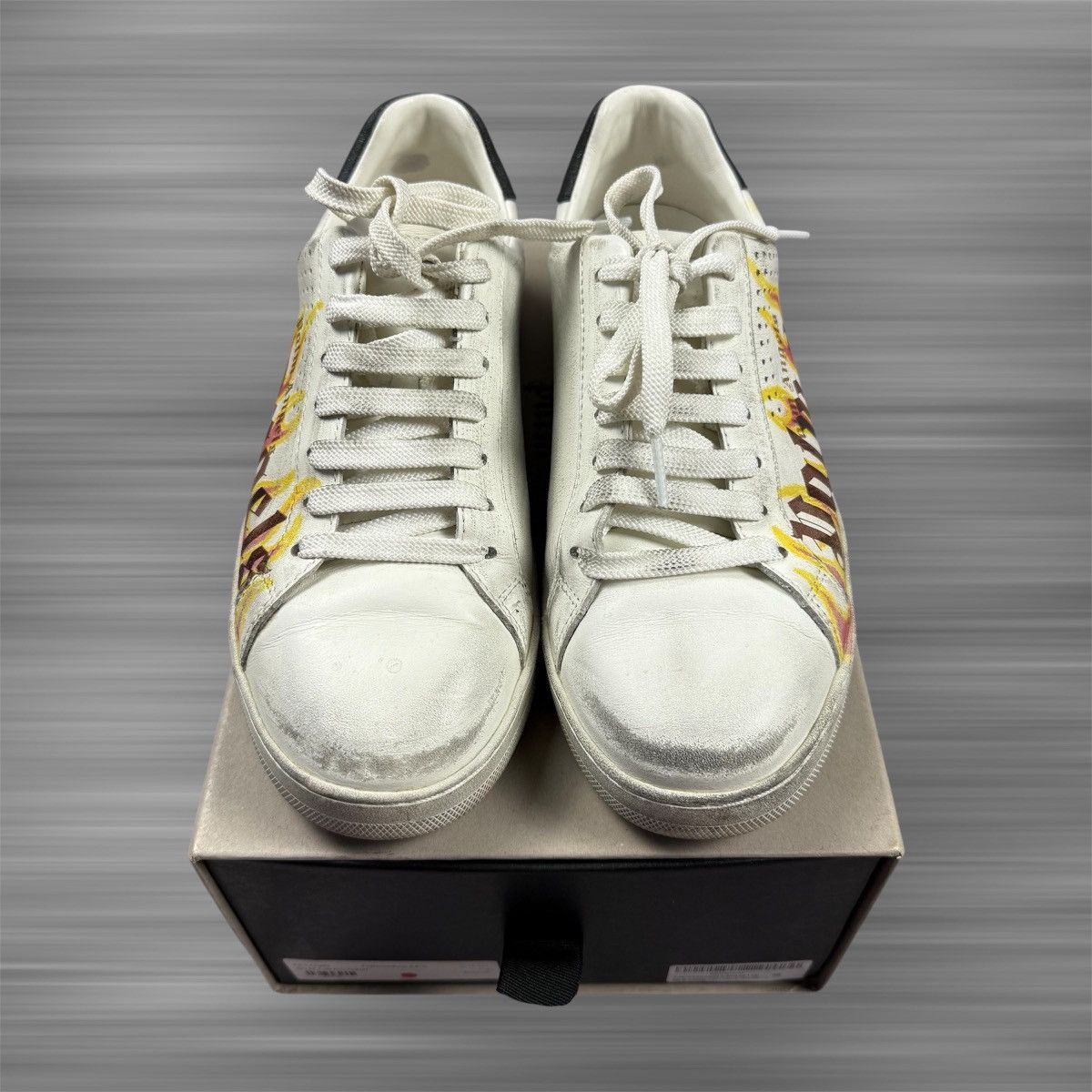 Palm Angels Palm Angels Palm One Low-Top Flame Print Shoes Size US 8 / EU 41 - 4 Thumbnail