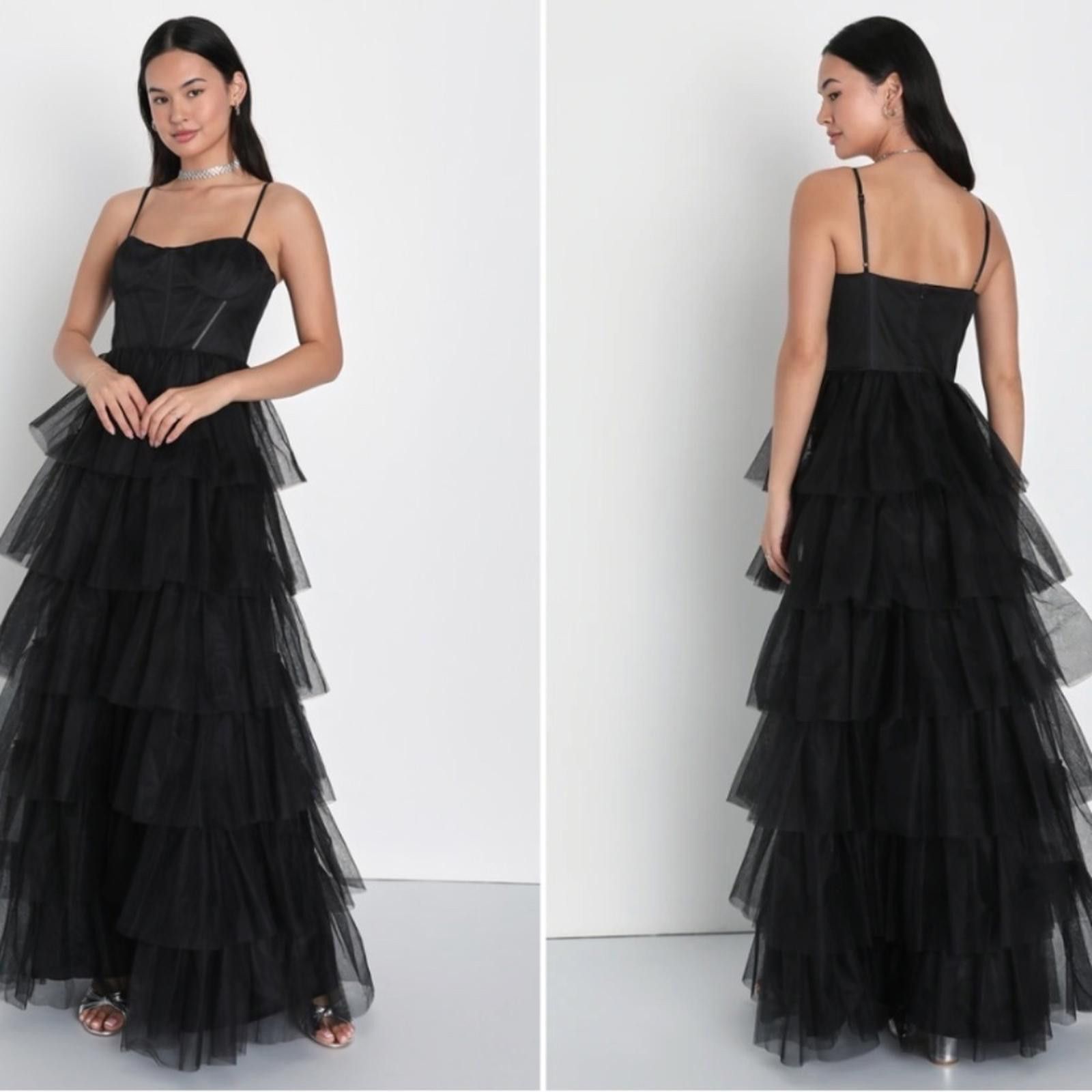 Lulus LULU's Bustier Sexy Ruffles Prom Chic Ruffles Dress Size S / US 4 / IT 40 - 3 Thumbnail