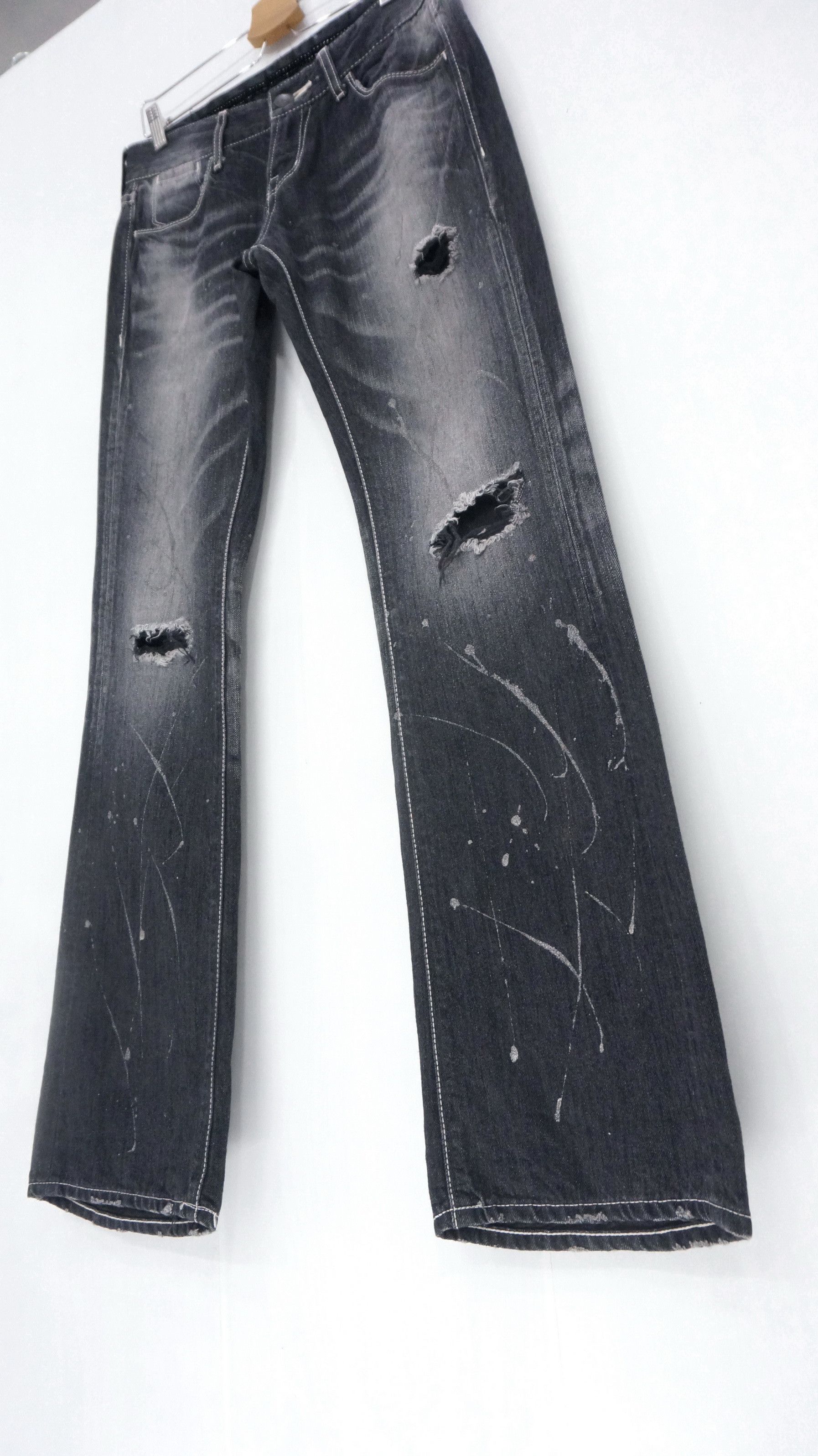 Japanese Brand 💥 Japan Murder License Ripped Distressed Jeans Size US 30 / EU 46 - 3 Thumbnail