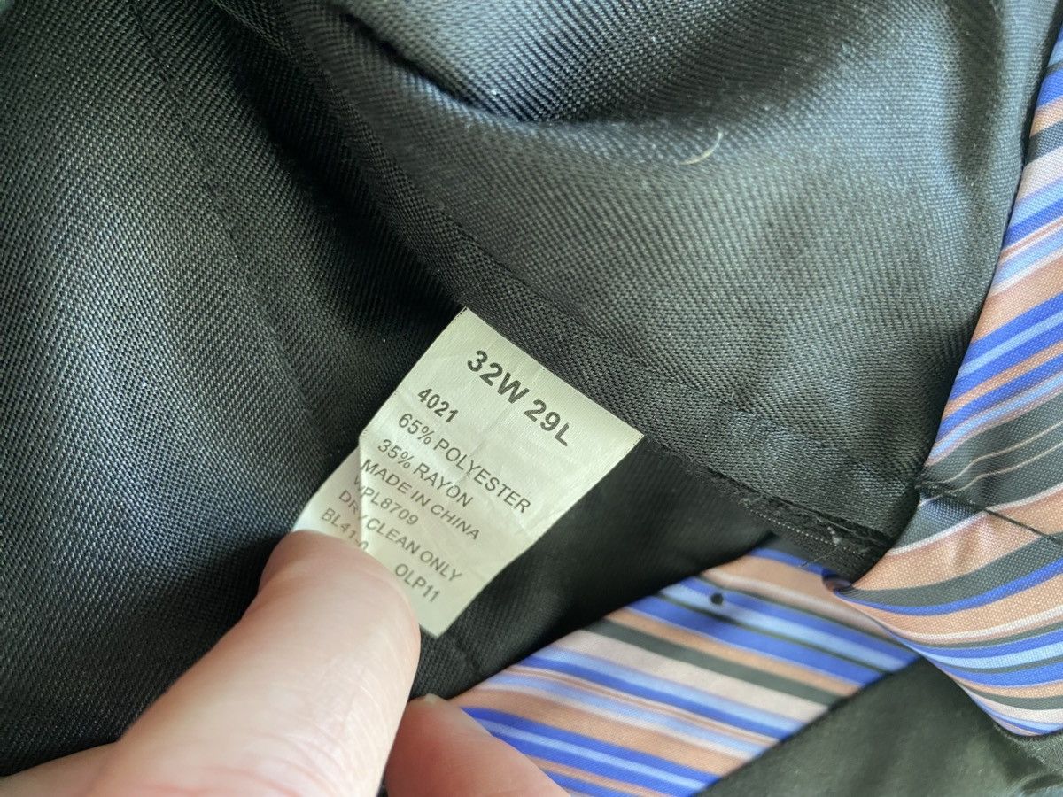 Billy London Black Pinstripe Suit Size 38R - 4 Thumbnail