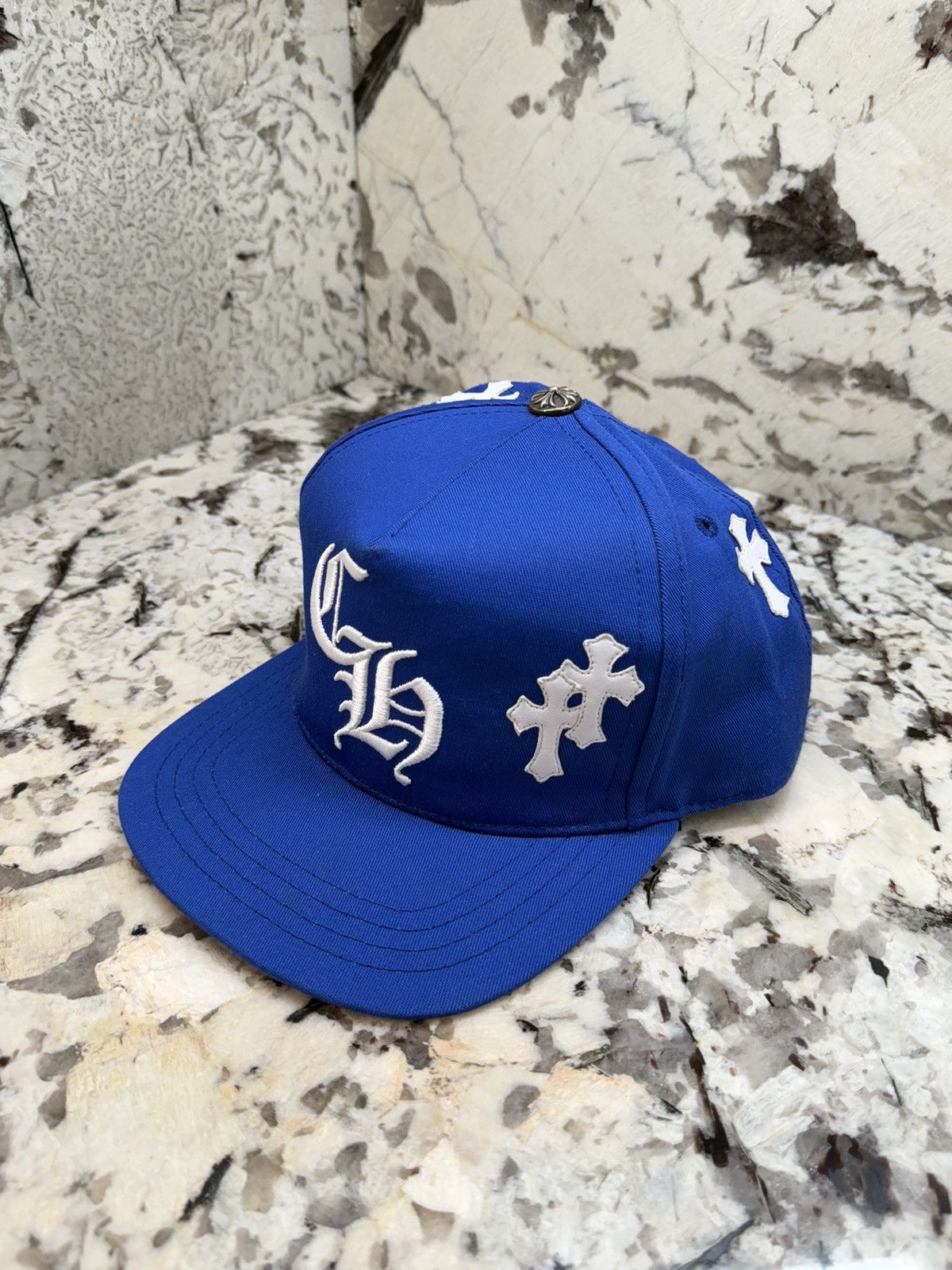 Chrome Hearts Chrome Hearts Cross Patch Hat Blue White Baseball Cap Size ONE SIZE - 9 Thumbnail