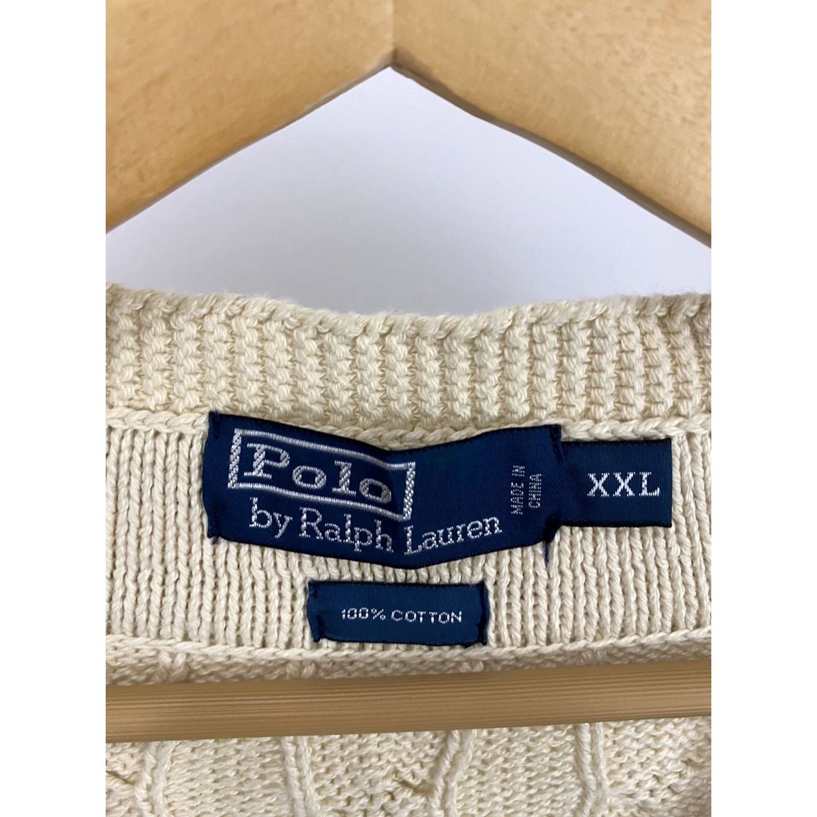 Polo Ralph Lauren VTG Polo Ralph Lauren Varsity Cricket Striped Knit V-Neck Sweater XXL Men Polo Ralph Lauren Shirt Sweater Mens Knit Pullover Striped Cream Varsity 90s Size US XXL / EU 58 / 5 - 3 Thumbnail