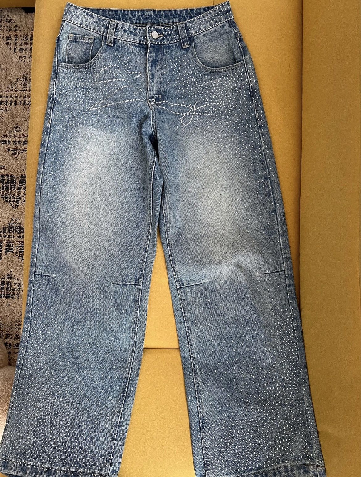 Designer × Levi's BAROQUE GALLERIA CRYSTAL JEANS Size US 36 / EU 52 - 3 Thumbnail