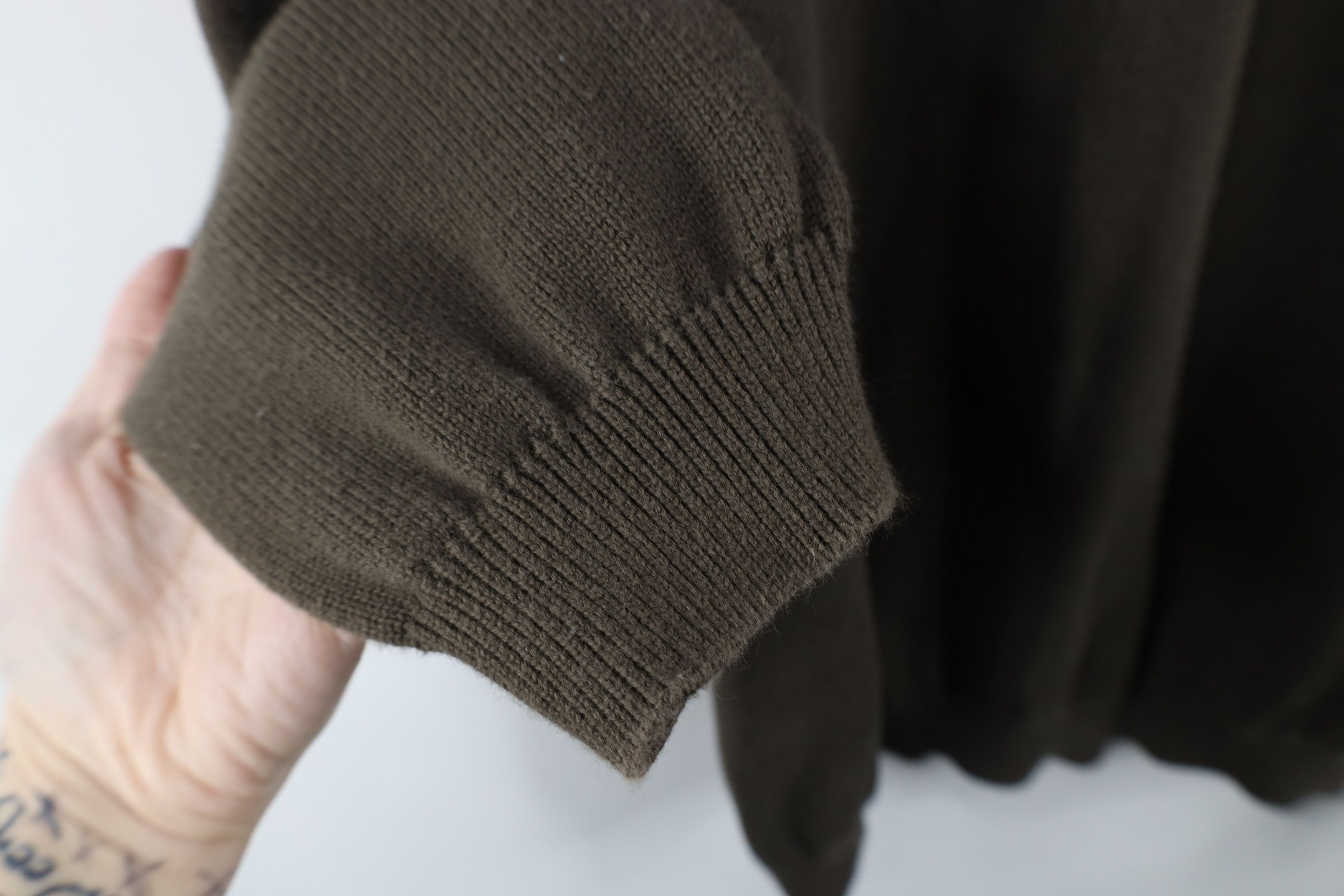 Eddie Bauer × Vintage Vintage 90s Eddie Bauer Cotton Knit V-Neck Sweater Brown Size US XL / EU 56 / 4 - 5 Thumbnail