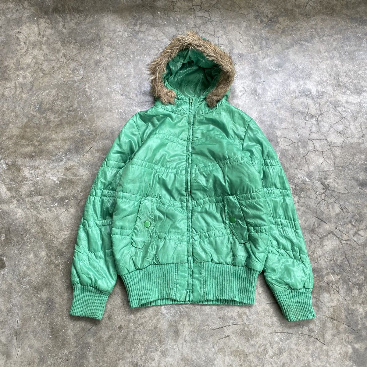 Japanese Brand 2000s Galfit Y2K Style Fur Hoodie Jacket Size US L / EU 52-54 / 3 - 1 Thumbnail