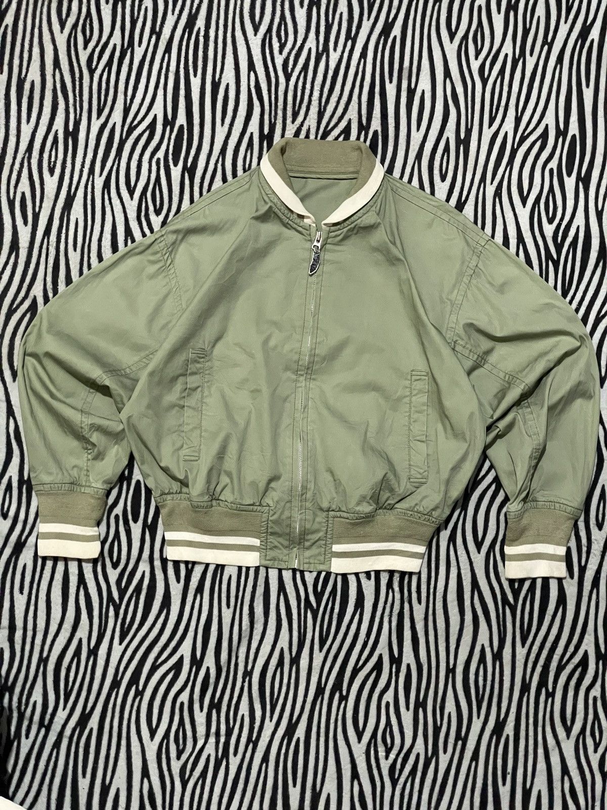 Nicole Club × Vintage Vintage Nicole Club For Men Light Green Bomber Jacket Size US XL / EU 56 / 4 - 2 Thumbnail