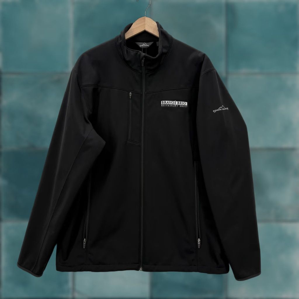 Eddie Bauer VINTAGE Eddie Bauer Jacket Mens XL Black Softshell Windbreaker Bravo Brio Logo Hiking Size US XL / EU 56 / 4 - 1 Thumbnail