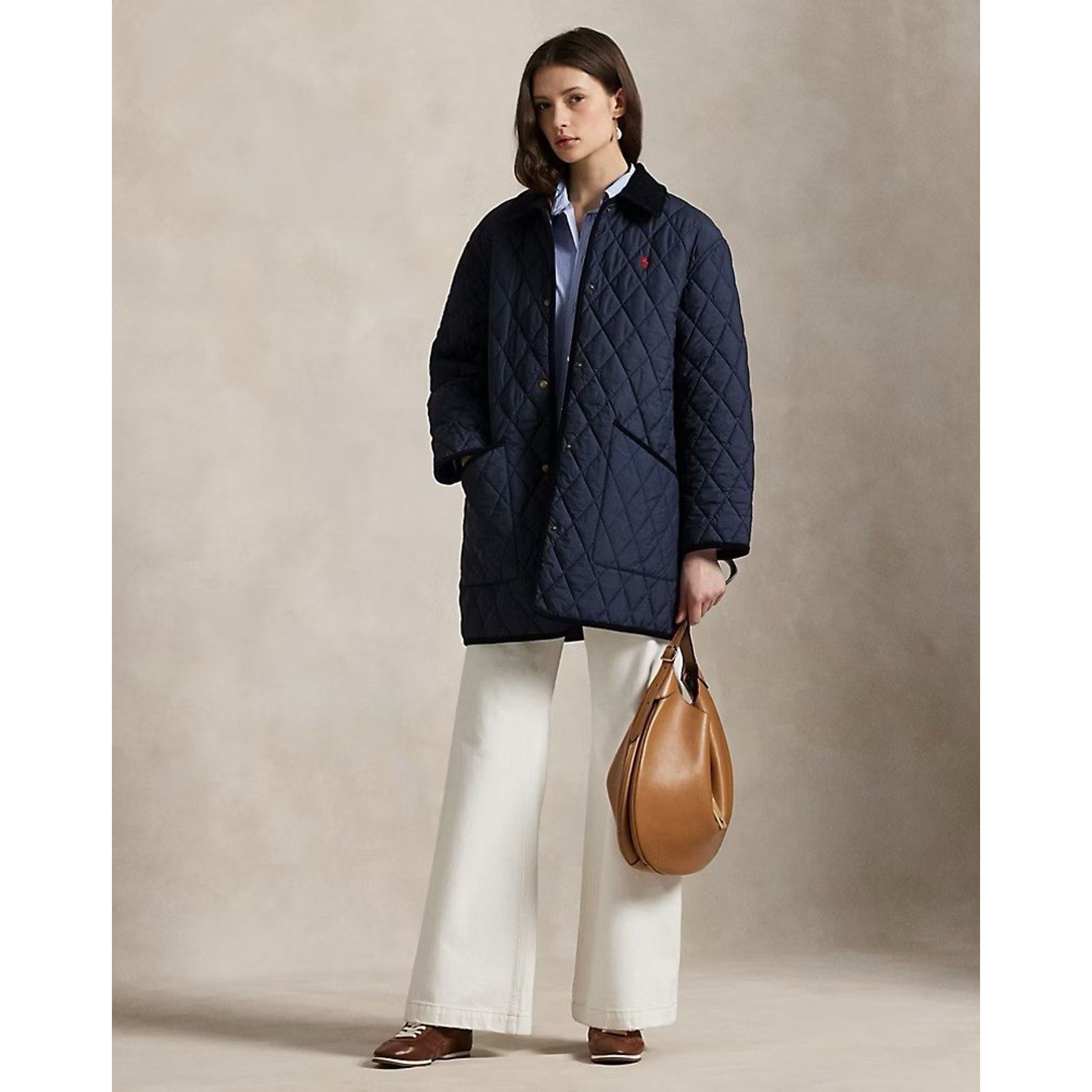 Lauren Ralph Lauren NWT Ralph Lauren Polo Women's Quilted Barn Jacket Navy large Size L / US 10 / IT 46 - 7 Thumbnail