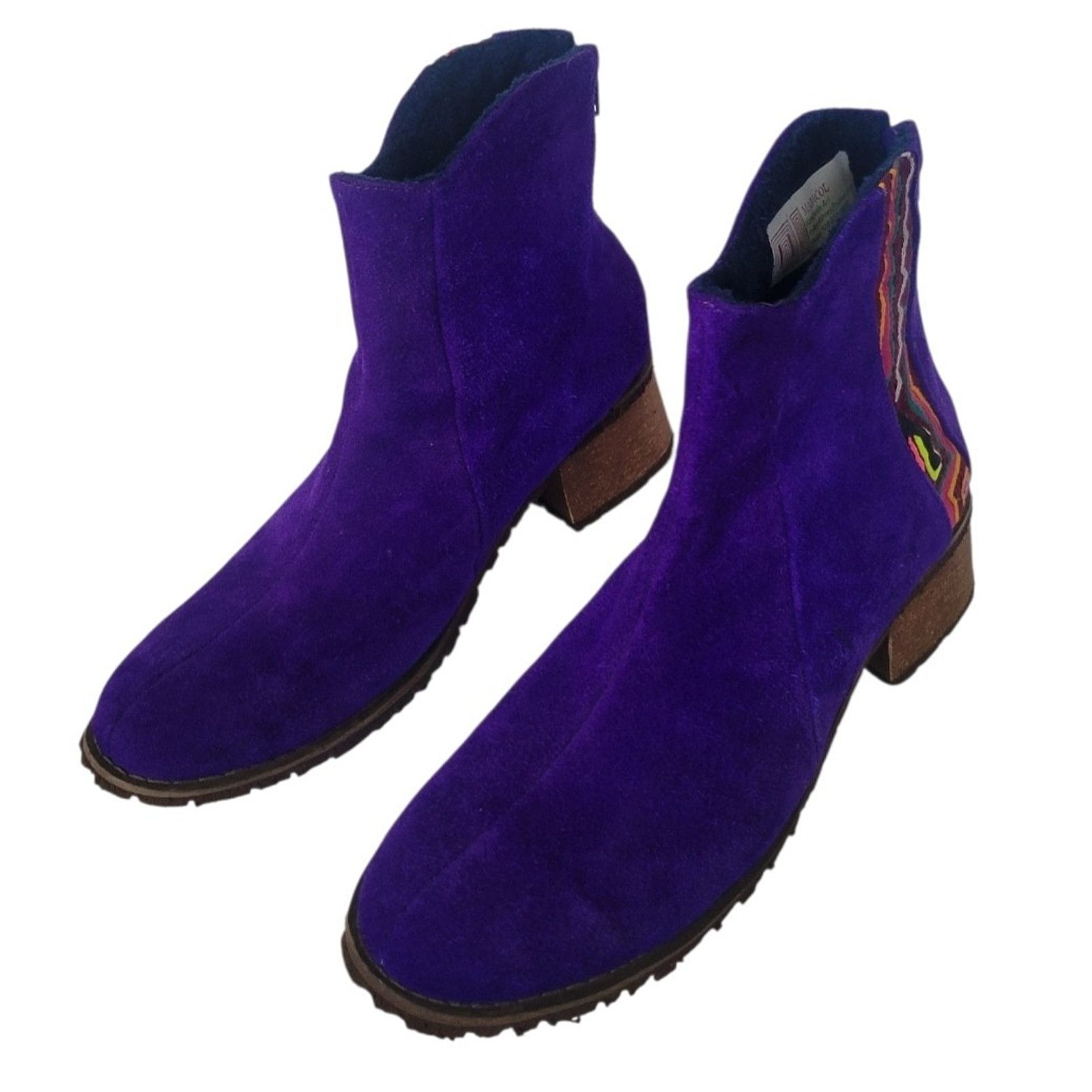 & Other Stories Mabacol Athena Women Handmade Leather Purple Boots Size US 9 Size US 9 / IT 39 - 2 Thumbnail