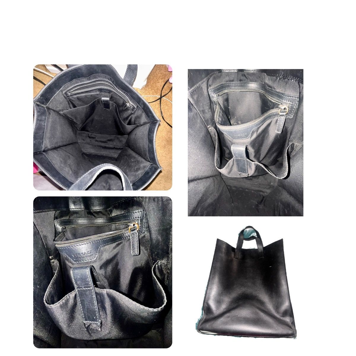 Versace VERSACE Medusa Stud leather tote bag LRG 2 Handled Purse Size ONE SIZE - 12 Thumbnail