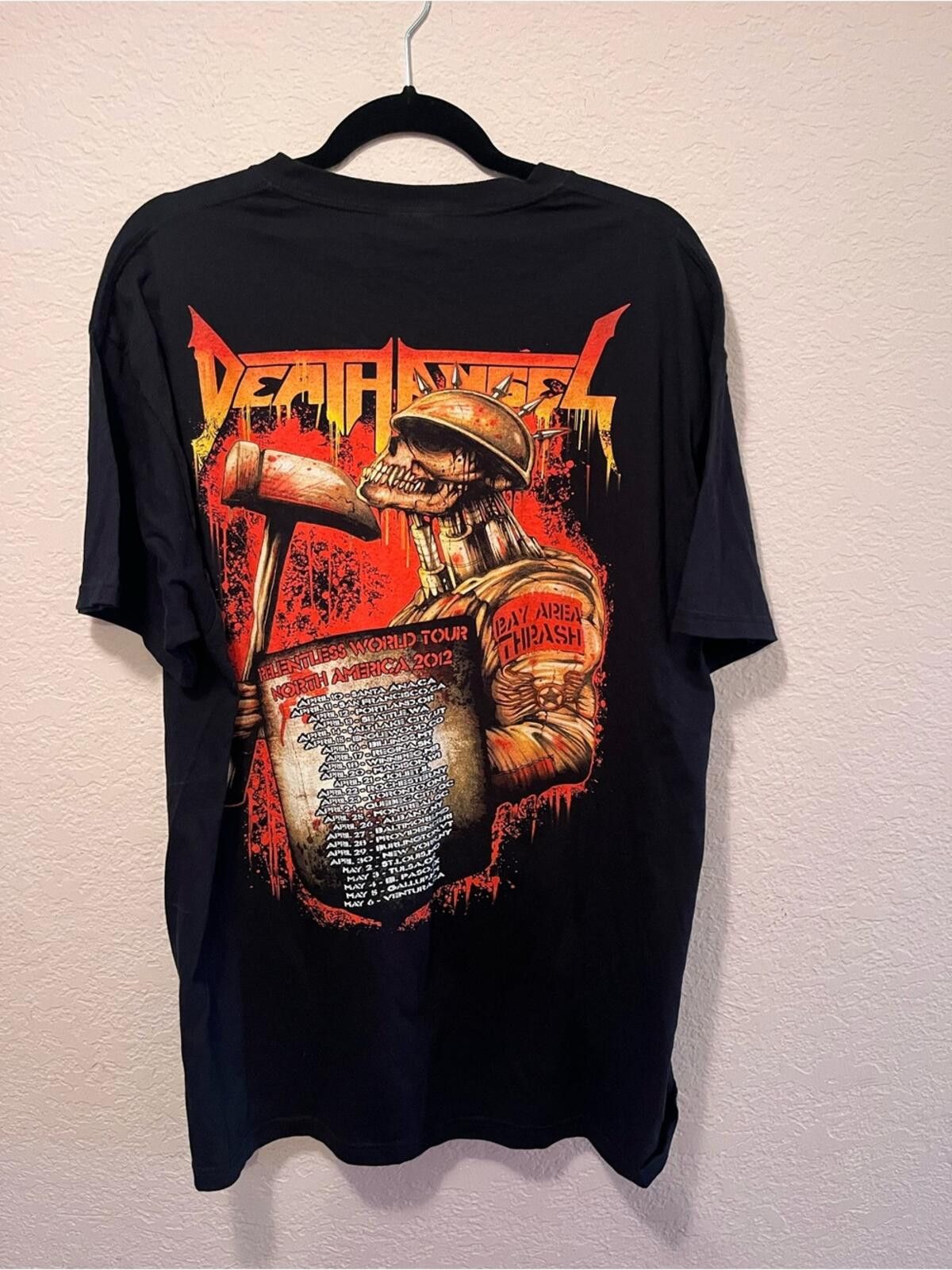 Fruit Of The Loom Death Angel Relentless Remains Tour XL Black Heavy Cotton T- Size ONE SIZE - 3 Thumbnail