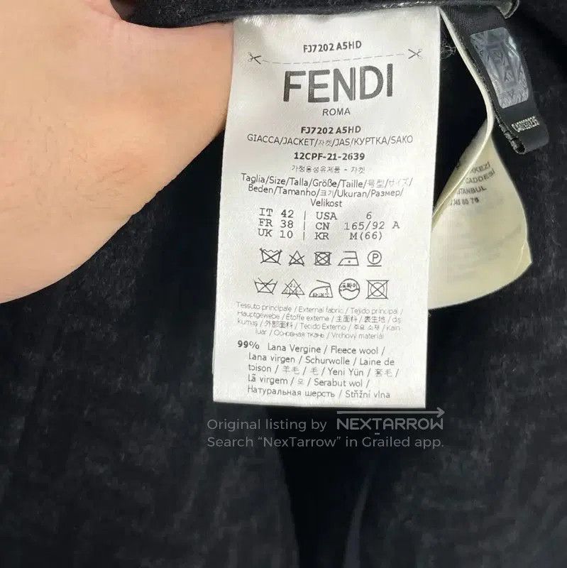Fendi Fendi Black Wool Women's Coat Size L . Size L / US 10 / IT 46 - 5 Thumbnail