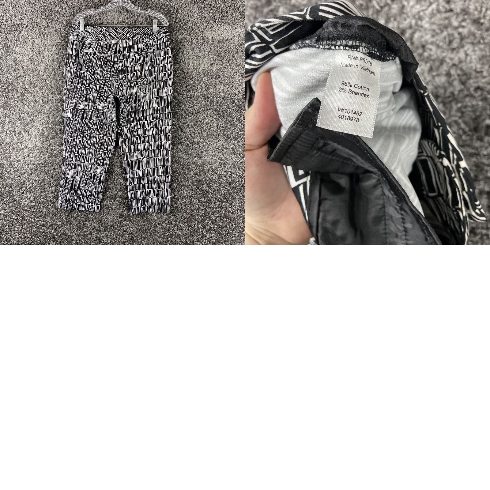Coldwater Creek Coldwater Creek Capris Women’s 10 Black White Multicolor Capri Women’s 10 Size ONE SIZE - 8 Thumbnail