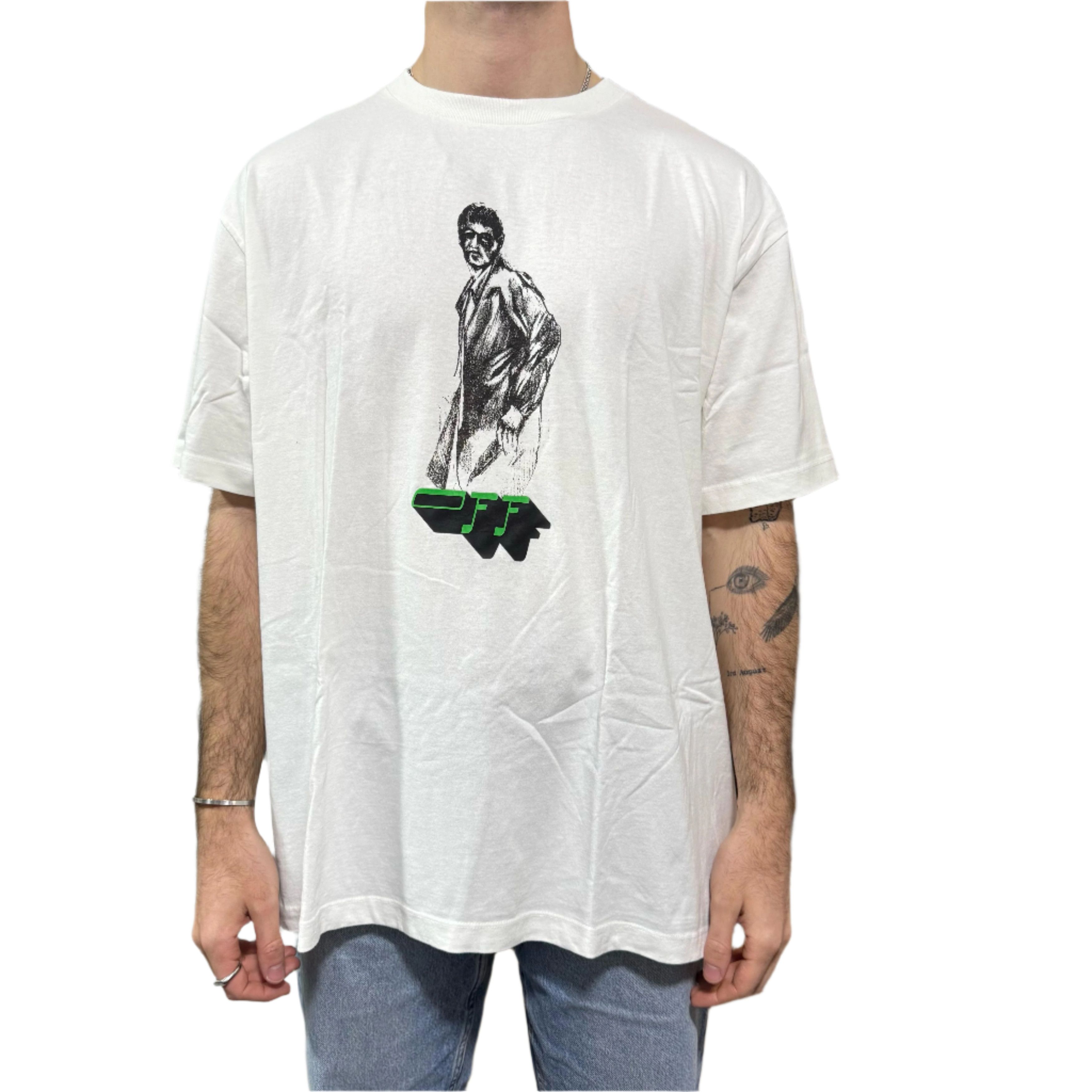 Off-White White Mirko Two Logo Oversized T-Shirt Size US M / EU 48-50 / 2 - 2 Thumbnail