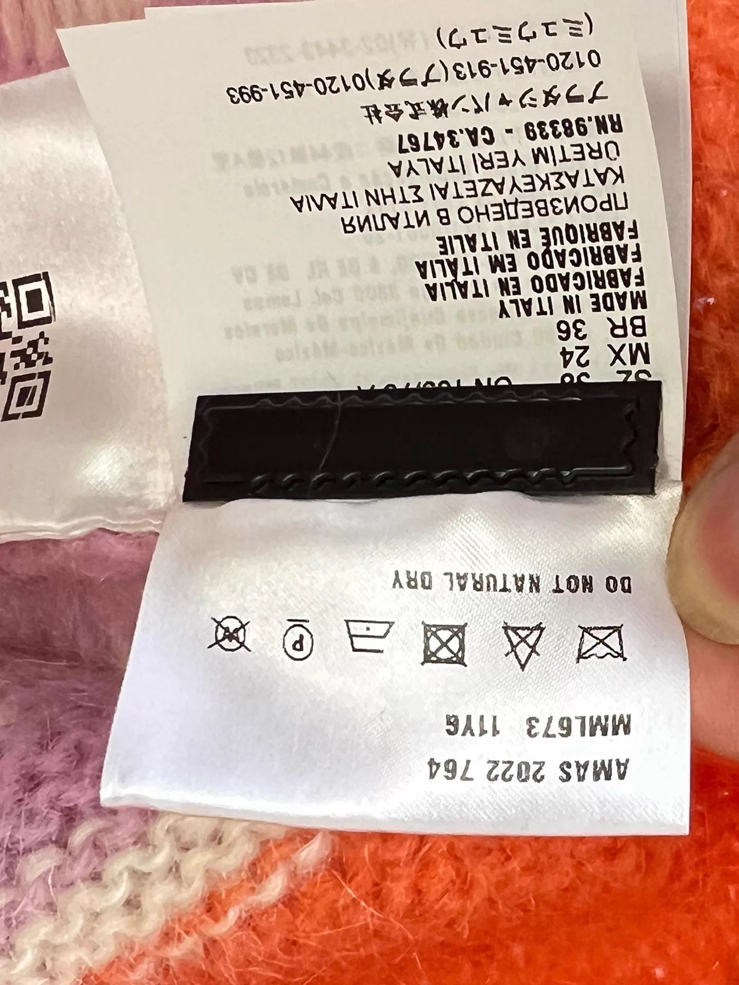 Miu Miu MIU MIU Mohair Sweater 38 Orange-Purple Stripe Logo 2022 FW Size XS / US 0-2 / IT 36-38 - 7 Thumbnail