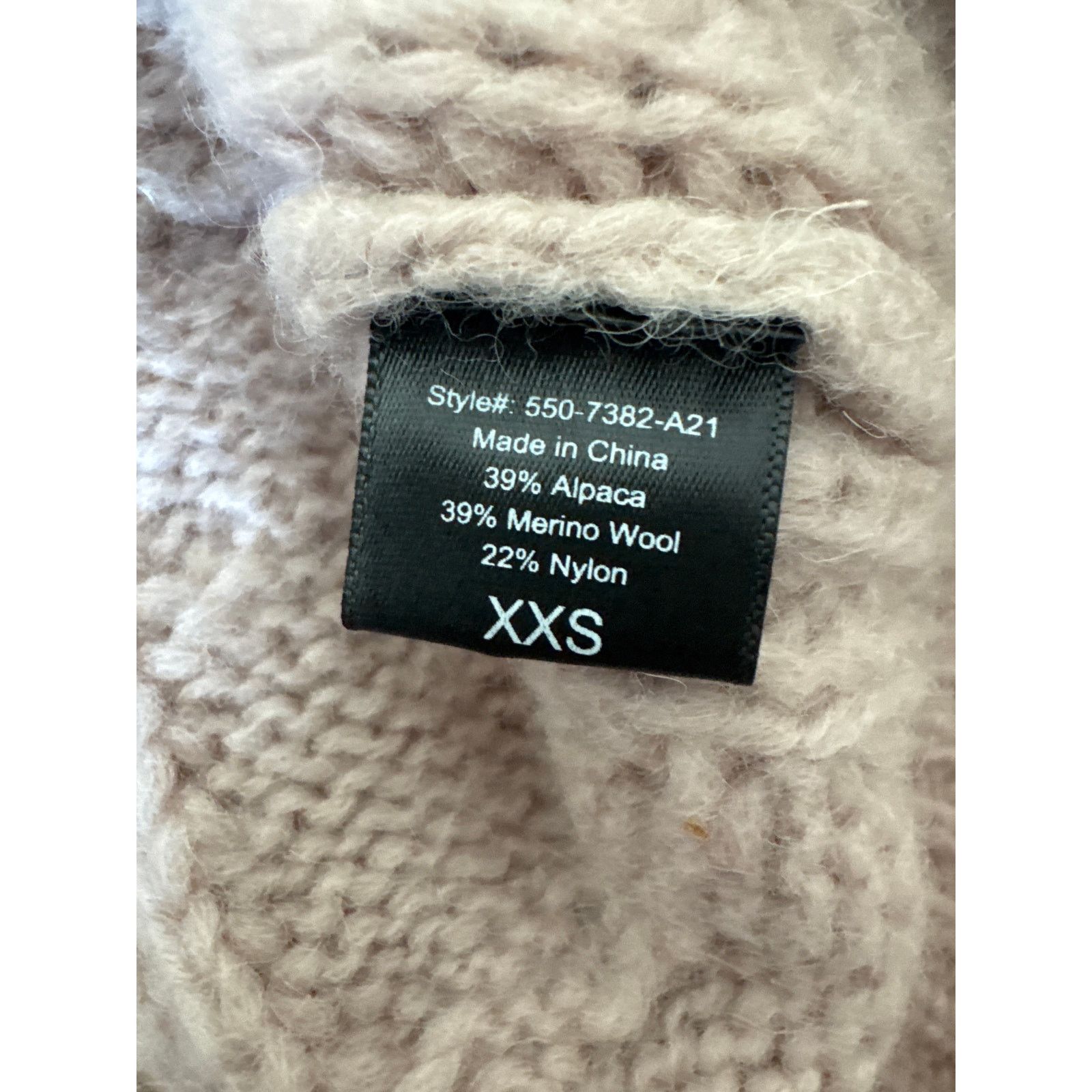 Other JENNI KAYNE Wool & Alpaca CABLE COCOON Cardigan Blush XXS Size XXS / US 00 / IT 34 - 5 Thumbnail