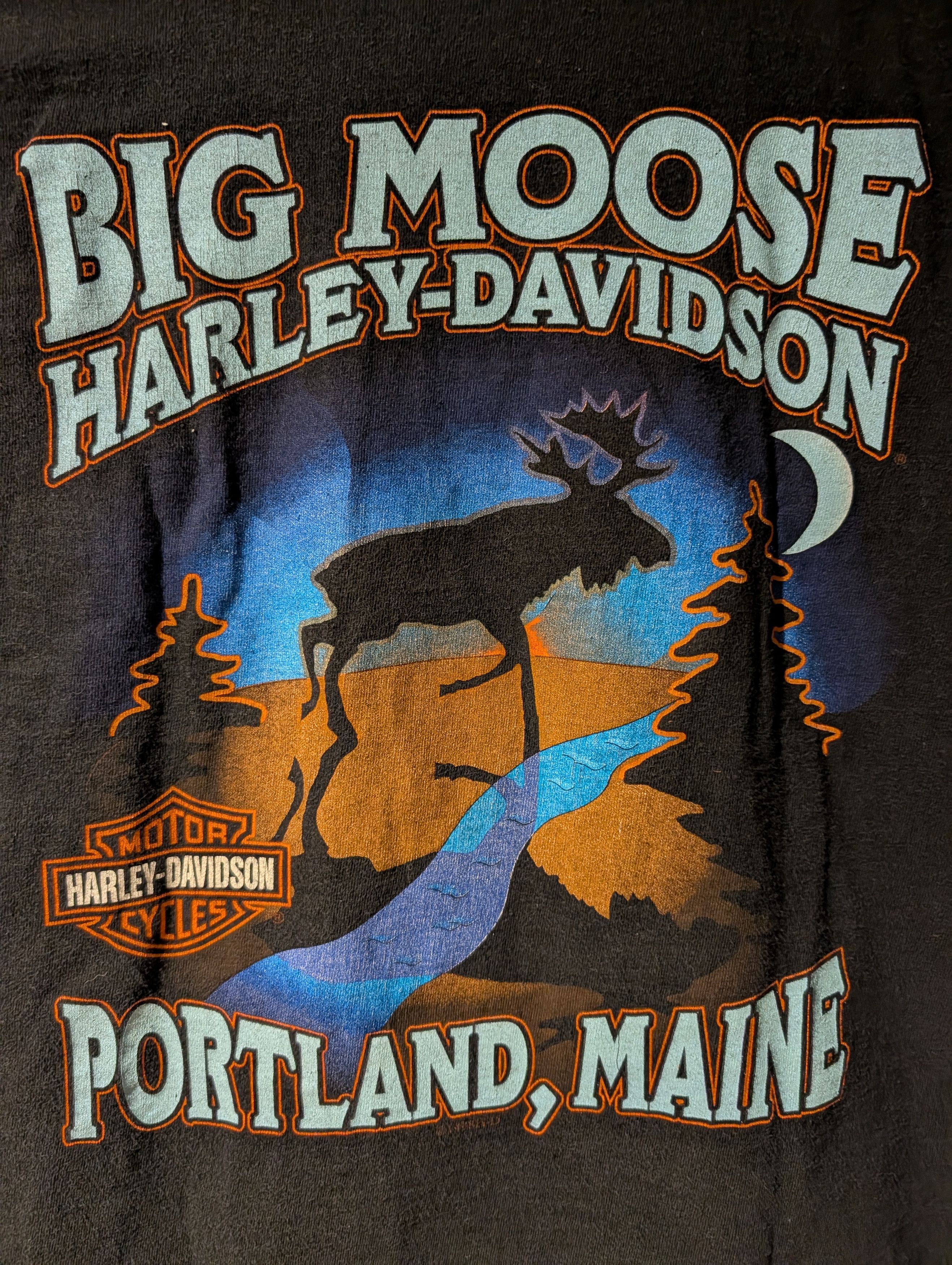 Harley Davidson Harley Davidson Shirt Moose Portland, Maine 1998 VTG Logo Size US L / EU 52-54 / 3 - 2 Thumbnail