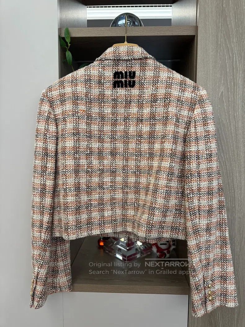 Miu Miu Miu Miu 40 Pink tweed coat in early autumn Size M / US 6-8 / IT 42-44 - 2 Thumbnail