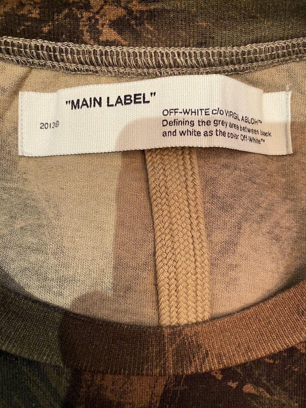 Off-White Off-White Khaki Paintbrush Camo Oversized T-Shirt Size US S / EU 44-46 / 1 - 16 Thumbnail
