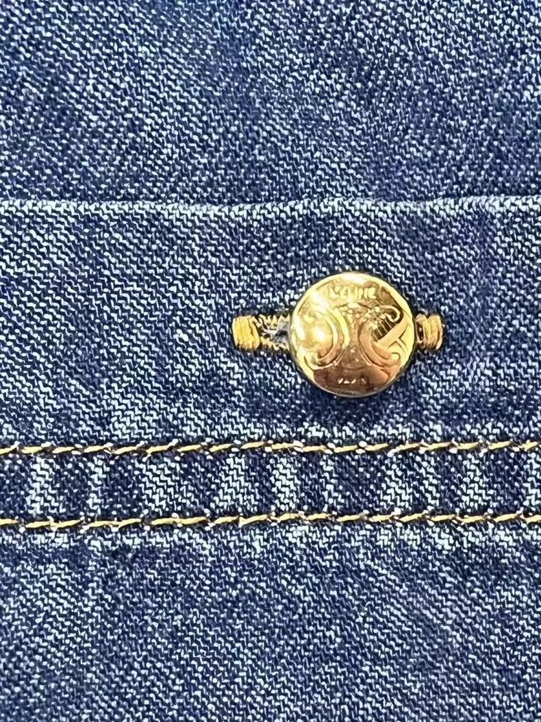 Celine Celine Short Denim Jacket with Buttons Size US M / EU 48-50 / 2 - 3 Thumbnail