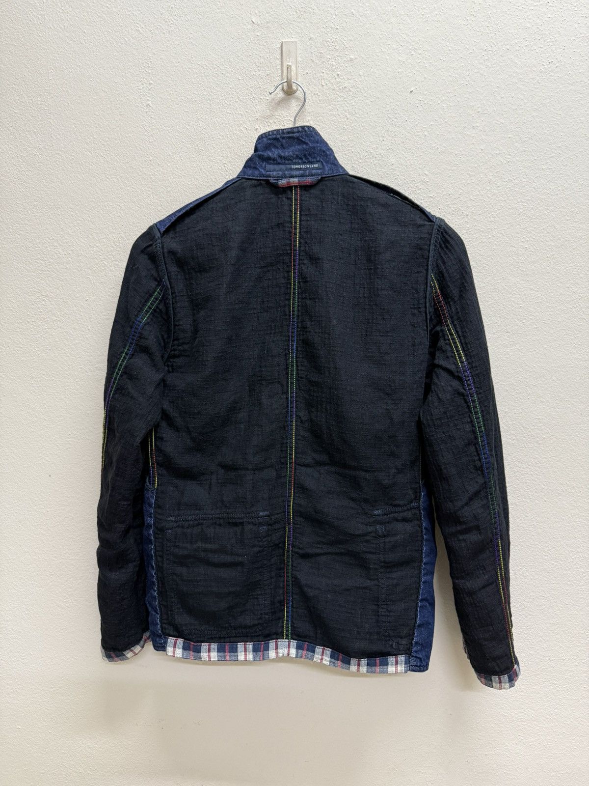 Japanese Brand Tomorrowland Riversible Plaid Denim Button Up Jacket Size US XS / EU 42 / 0 - 6 Thumbnail