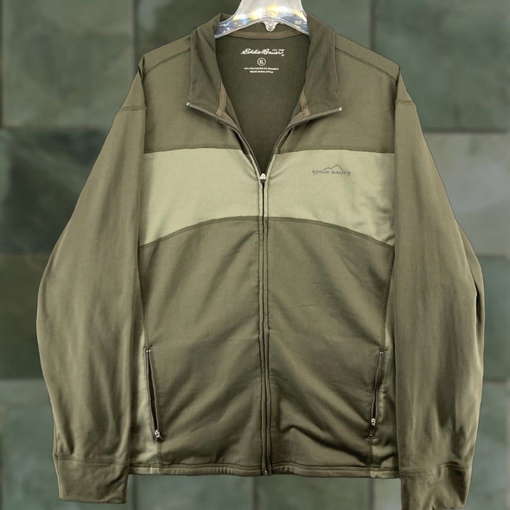 Eddie Bauer Eddie Bauer Mens Jacket XL Green Full Zip Windbreaker Outdoor Fall Winter Spring Size US XL / EU 56 / 4 - 1 Thumbnail