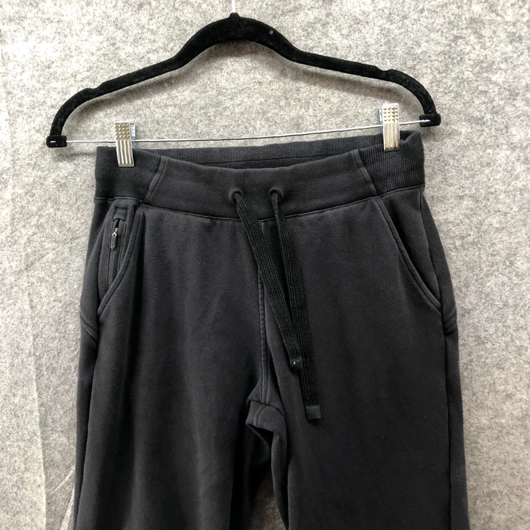 Athleta Athleta Jogger Sweatpants Womens XS Black Mid Rise Zip Pocket Fleece Drawstring Jogger Athleisure Winter Fall Spring Size 26" / US 2 / IT 38 - 3 Thumbnail