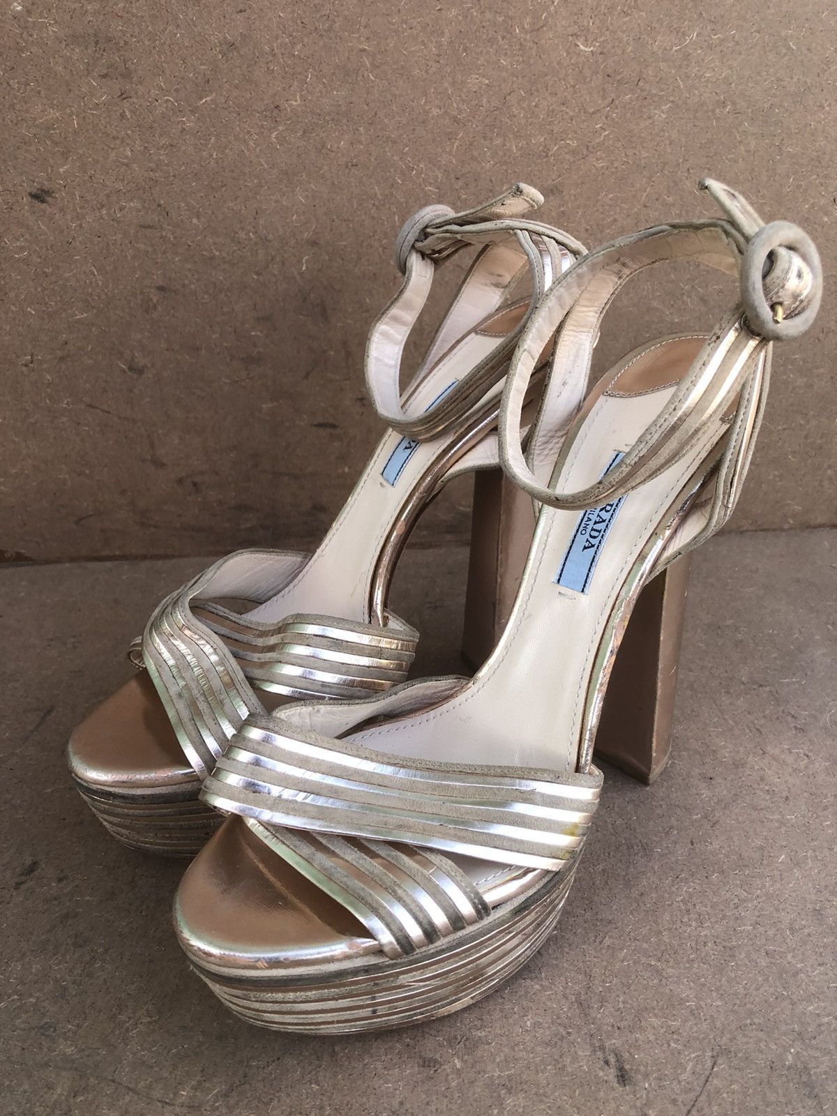 Prada Prada Pink Leather heels Size 39 Size US 9 / IT 39 - 1 Thumbnail
