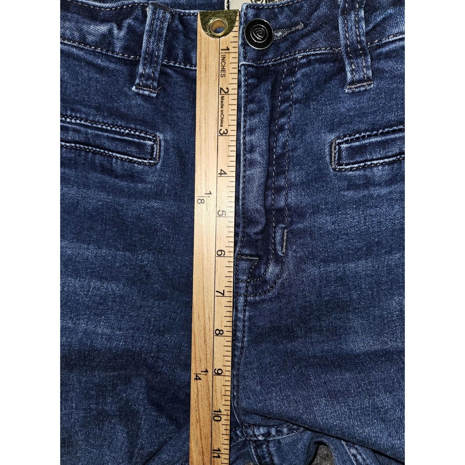 Vintage VINTAGE Rock & Roll Denim Jeans Womens Flared High Rise Trouser Blue 30x34 Stretch Distressed Pockets Hipster Preppy 90s Mens Womens Size 30" / US 8 / IT 44 - 4 Thumbnail