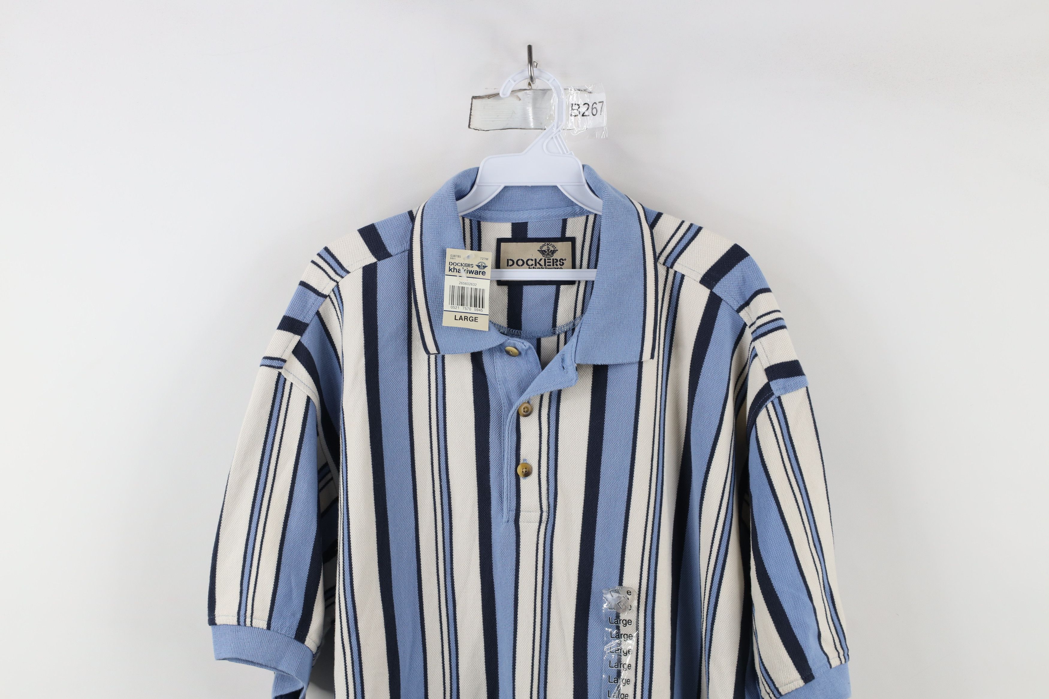 Vintage Deadstock Vintage 90s Streetwear Block Thermal Knit Polo USA Size US L / EU 52-54 / 3 - 2 Thumbnail