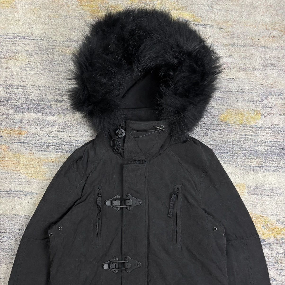 Japanese Brand Sly raccoon fur hoodie jacket vkei style Size US S / EU 44-46 / 1 - 6 Thumbnail