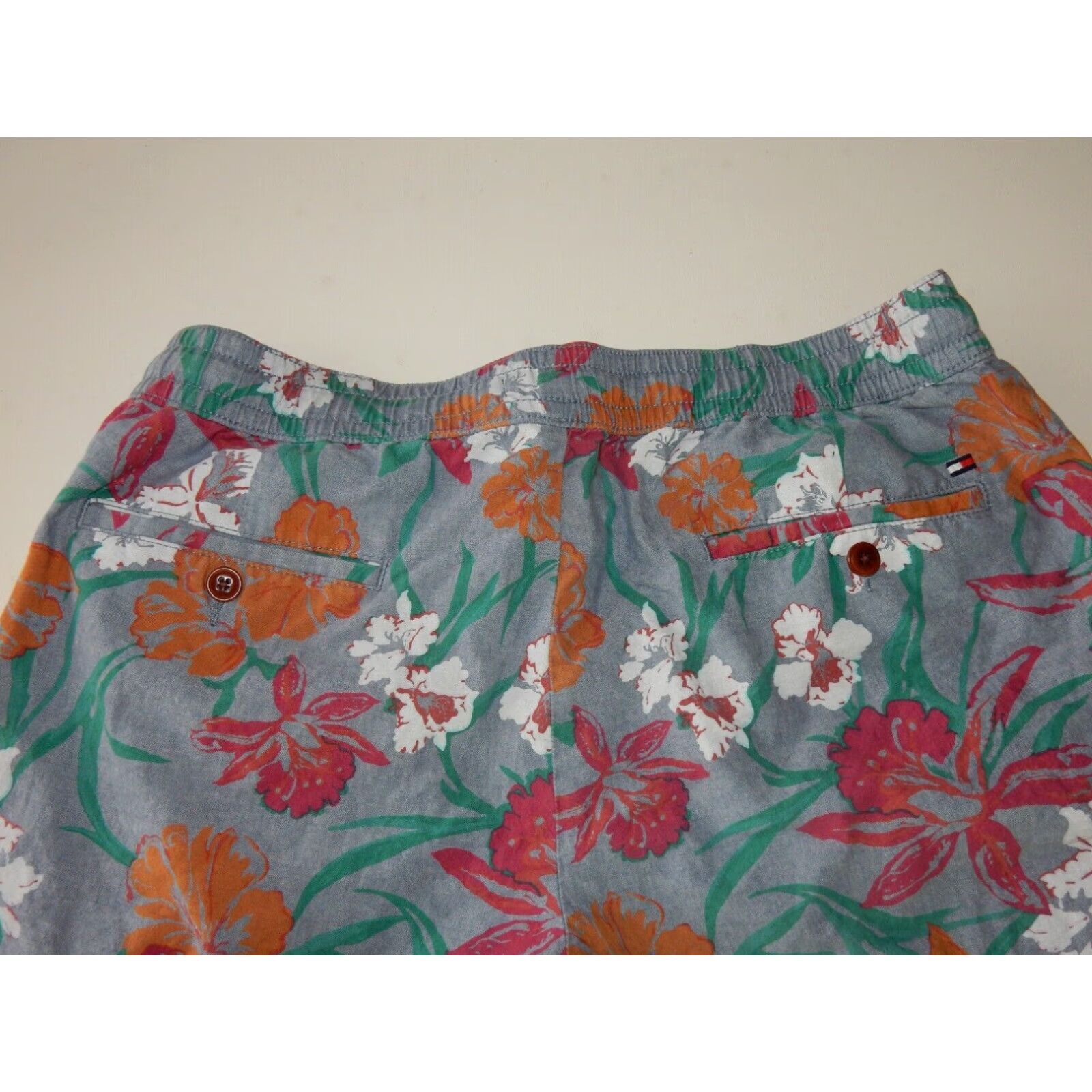 Tommy Hilfiger Tommy Hilfiger Mens Blue Floral Chino Shorts Medium 7" Inseam Cotton Size US 31 - 2 Thumbnail