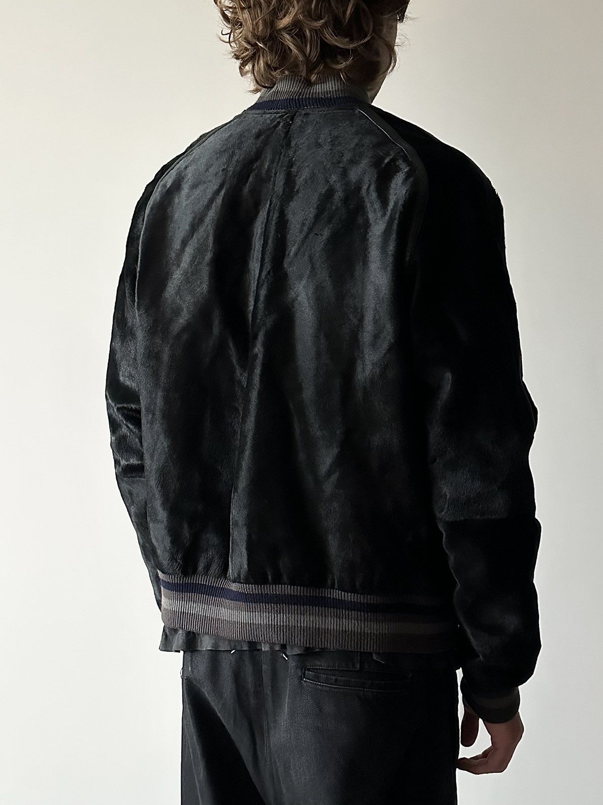 Dolce & Gabbana Dolce Gabbana 2000’s Calf Hair Leather Bomber Jacket Size US M / EU 48-50 / 2 - 6 Thumbnail