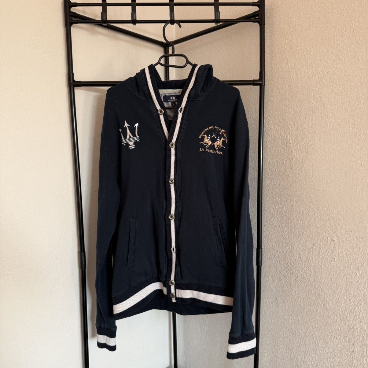 La Martina Vintage La Martina Maserati Big Logo rugby Cardigan Size US XL / EU 56 / 4 - 1 Thumbnail