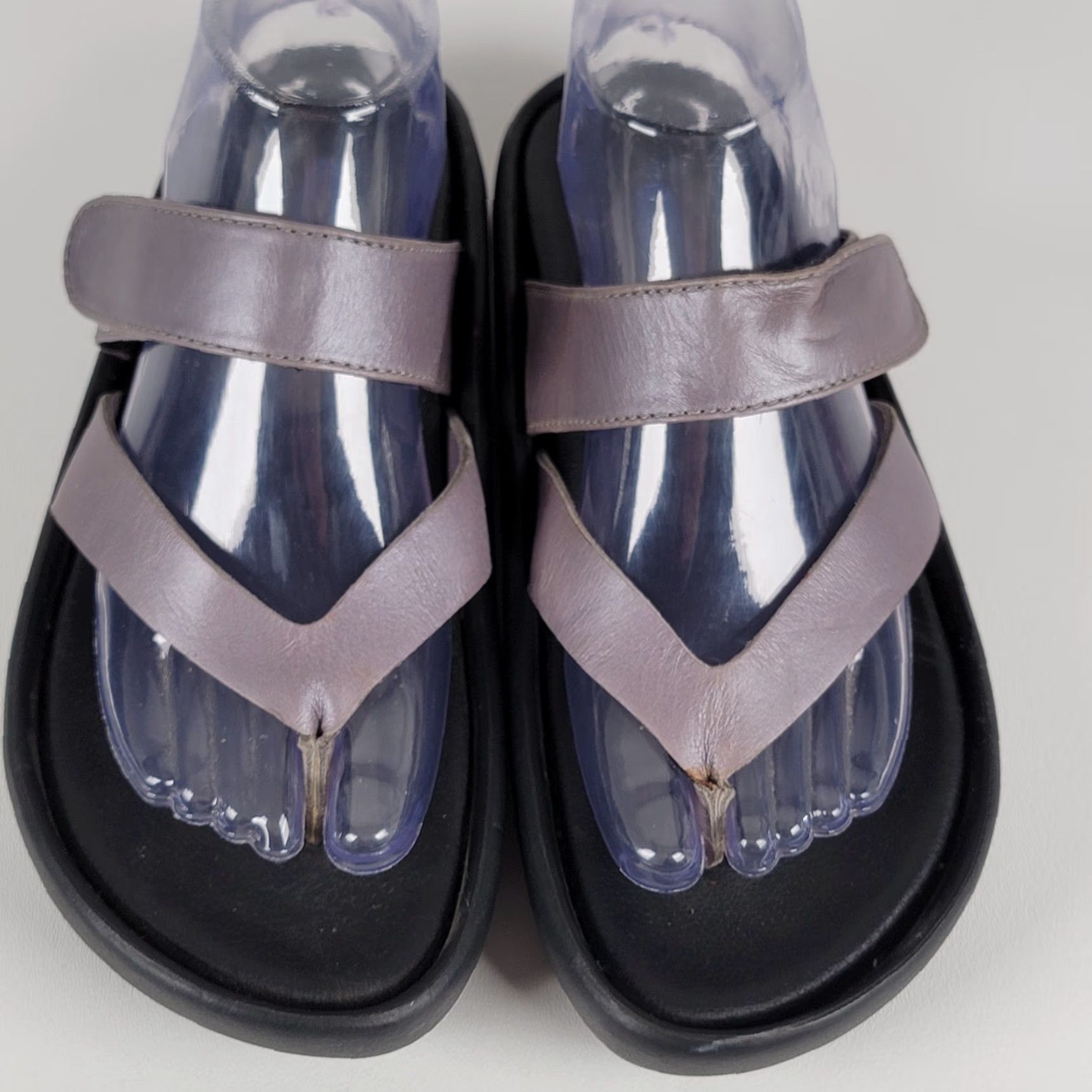 Vintage Wolky Sandal Womens Thong Slip On Tahiti Pink 38/7.5 Leather Wedge Flat Heel Mexico Size US 8 / IT 38 - 2 Thumbnail