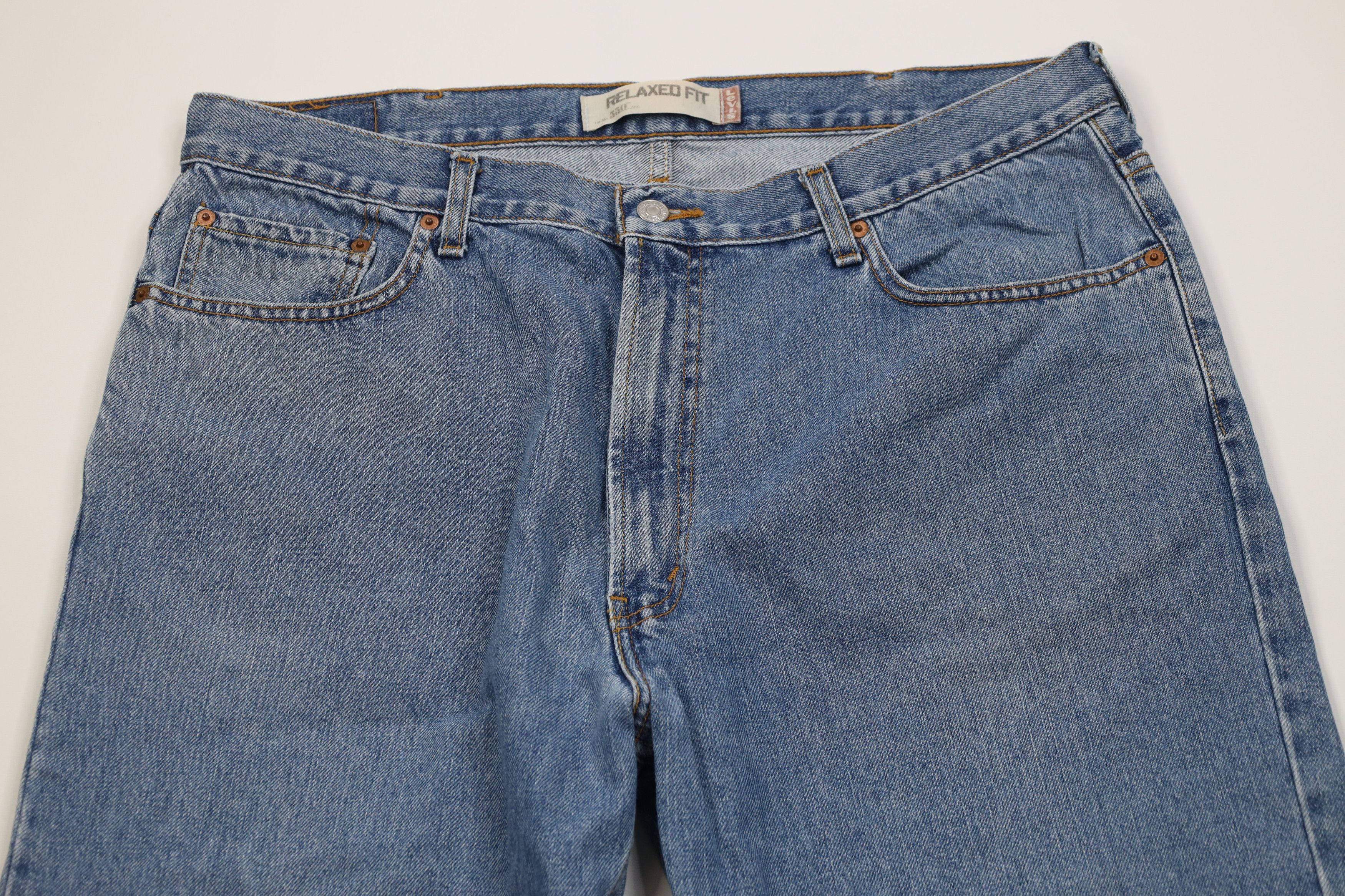 Levi's Vintage Y2K Levis 550 Relaxed Fit Denim Jeans Blue Cotton Size US 40 / EU 56 - 2 Thumbnail