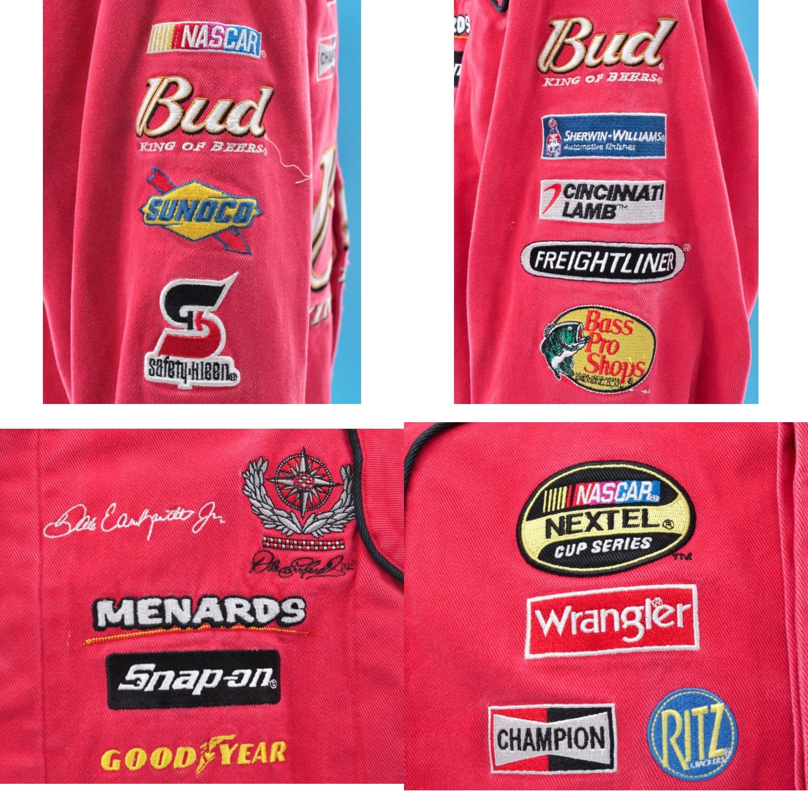 Vintage VINTAGE Mens Budweiser NASCAR Racing Jacket Shirt M Red 1990s 90s Cotton Chase Mens Size US M / EU 48-50 / 2 - 8 Thumbnail