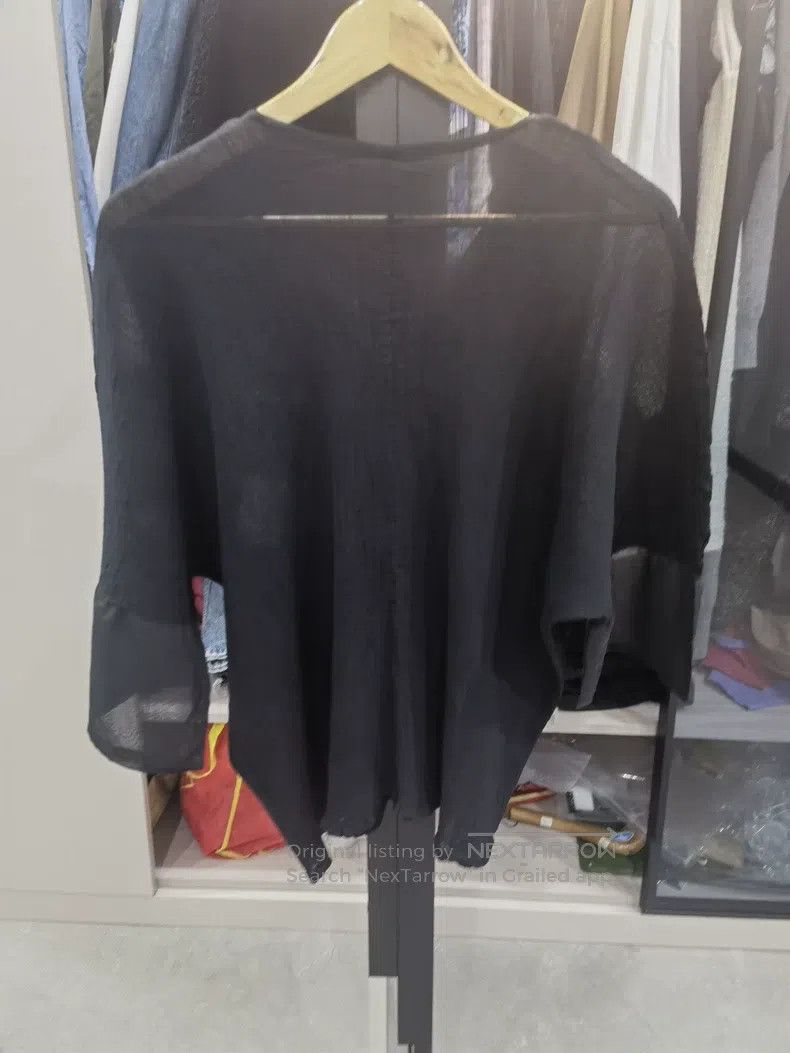 Issey Miyake Issey Miyake size:one size Black Sheer Cardigan Size XXS / US 00 / IT 34 - 3 Thumbnail