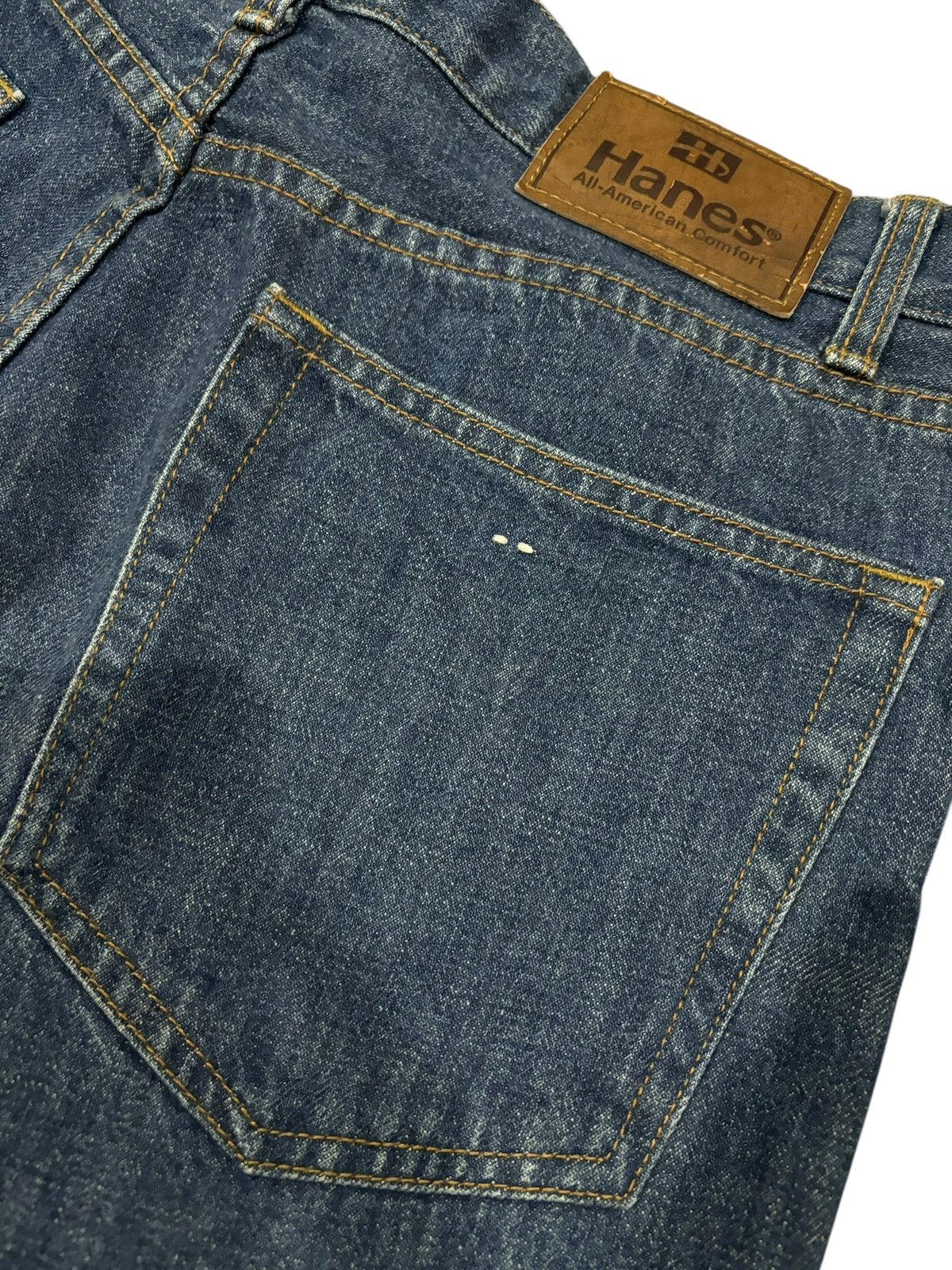 Hanes × If Six Was Nine × Vintage 90s Vintage Hanes Baggy Wide Leg Jeans Size US 33 - 6 Thumbnail