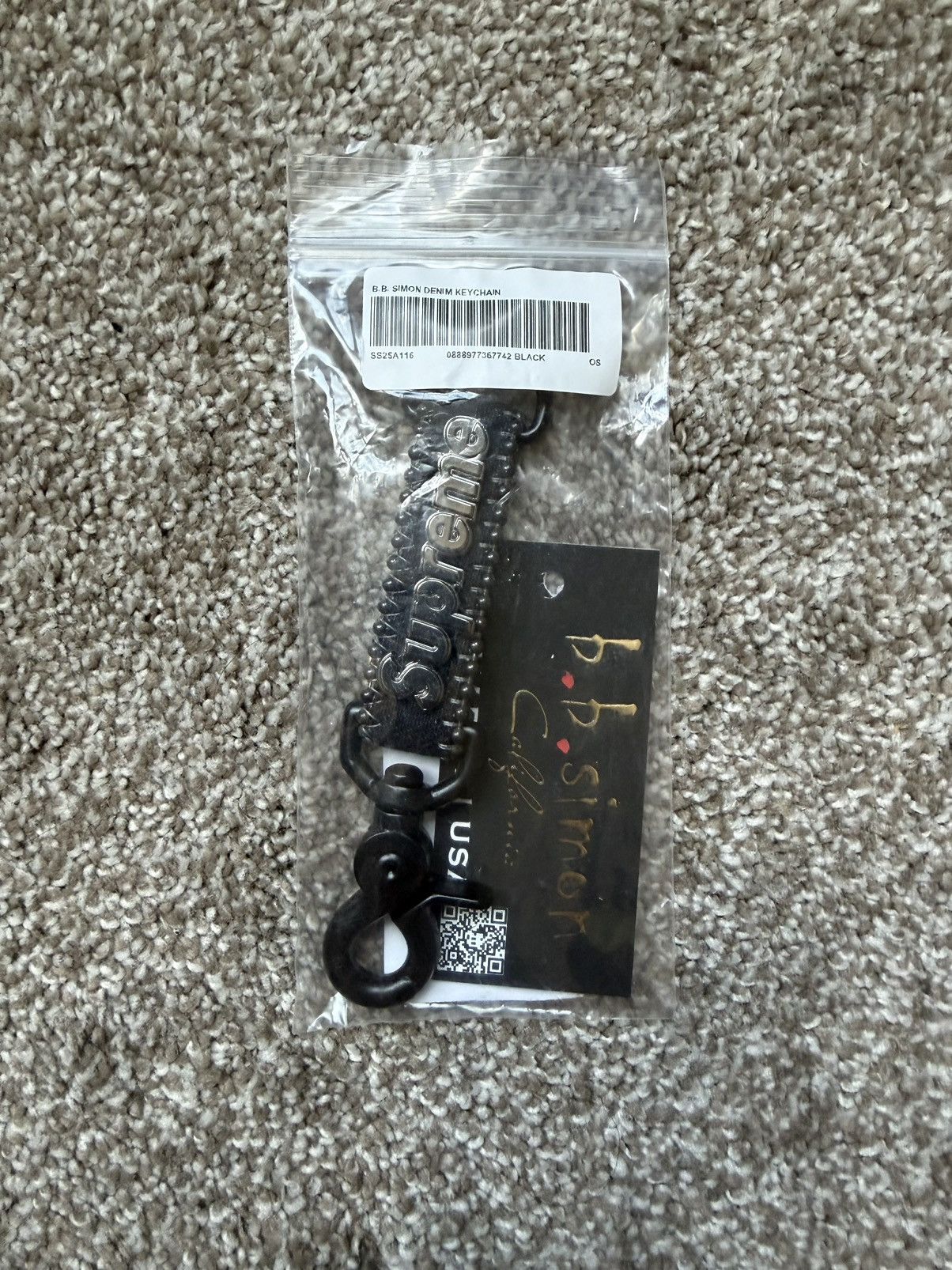B.B. Simon × Supreme Supreme®/b.b. Simon Denim Keychain Black Size ONE SIZE - 1 Thumbnail