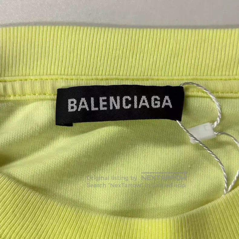 Balenciaga Balenciaga Fluorescent yellow wave short sleeve/XXS Size US XXS / EU 40 - 3 Thumbnail