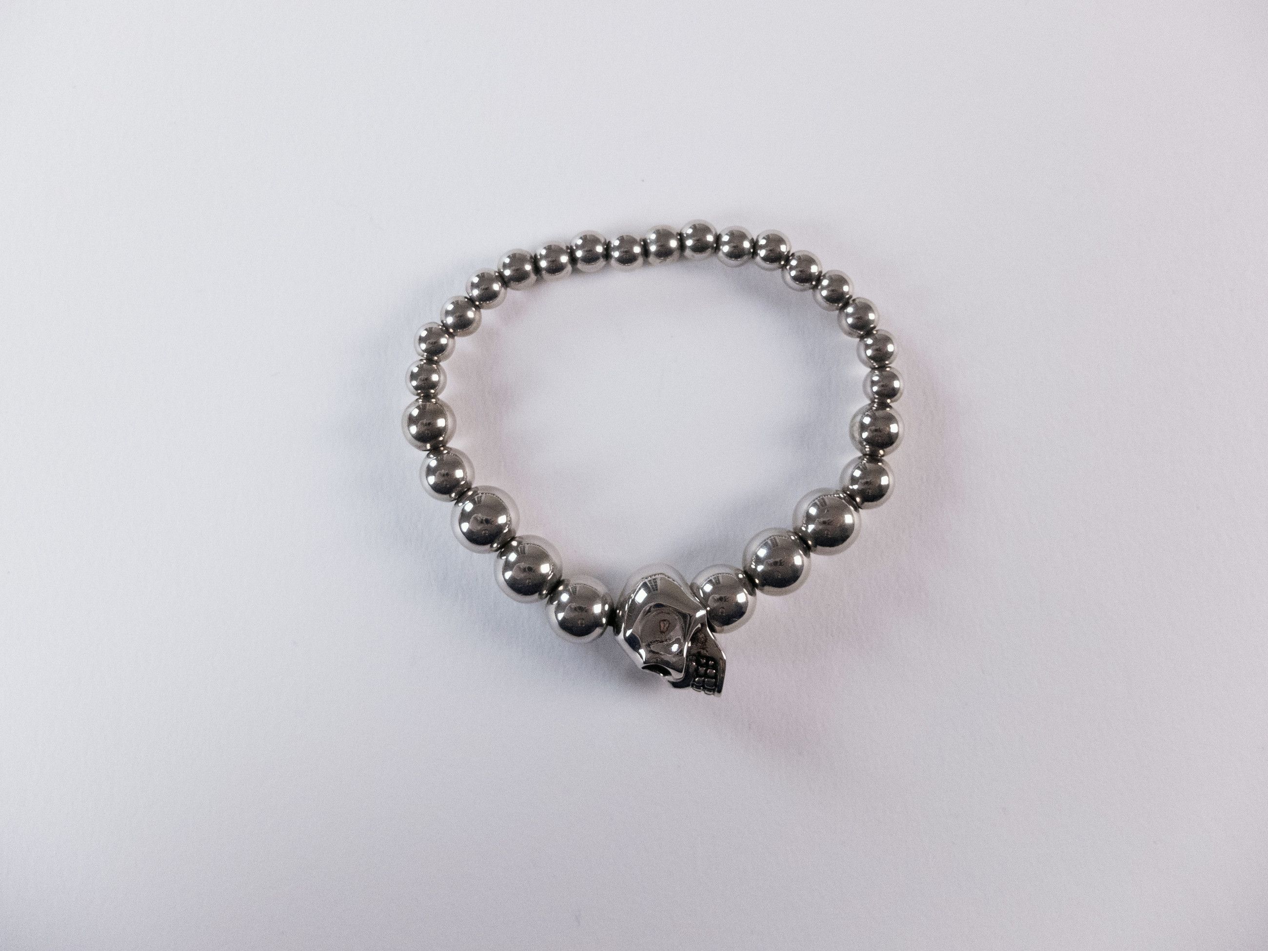Alexander McQueen ALEXANDER MCQUEEN Skull silver tone metal beads bracelet Size ONE SIZE - 4 Thumbnail