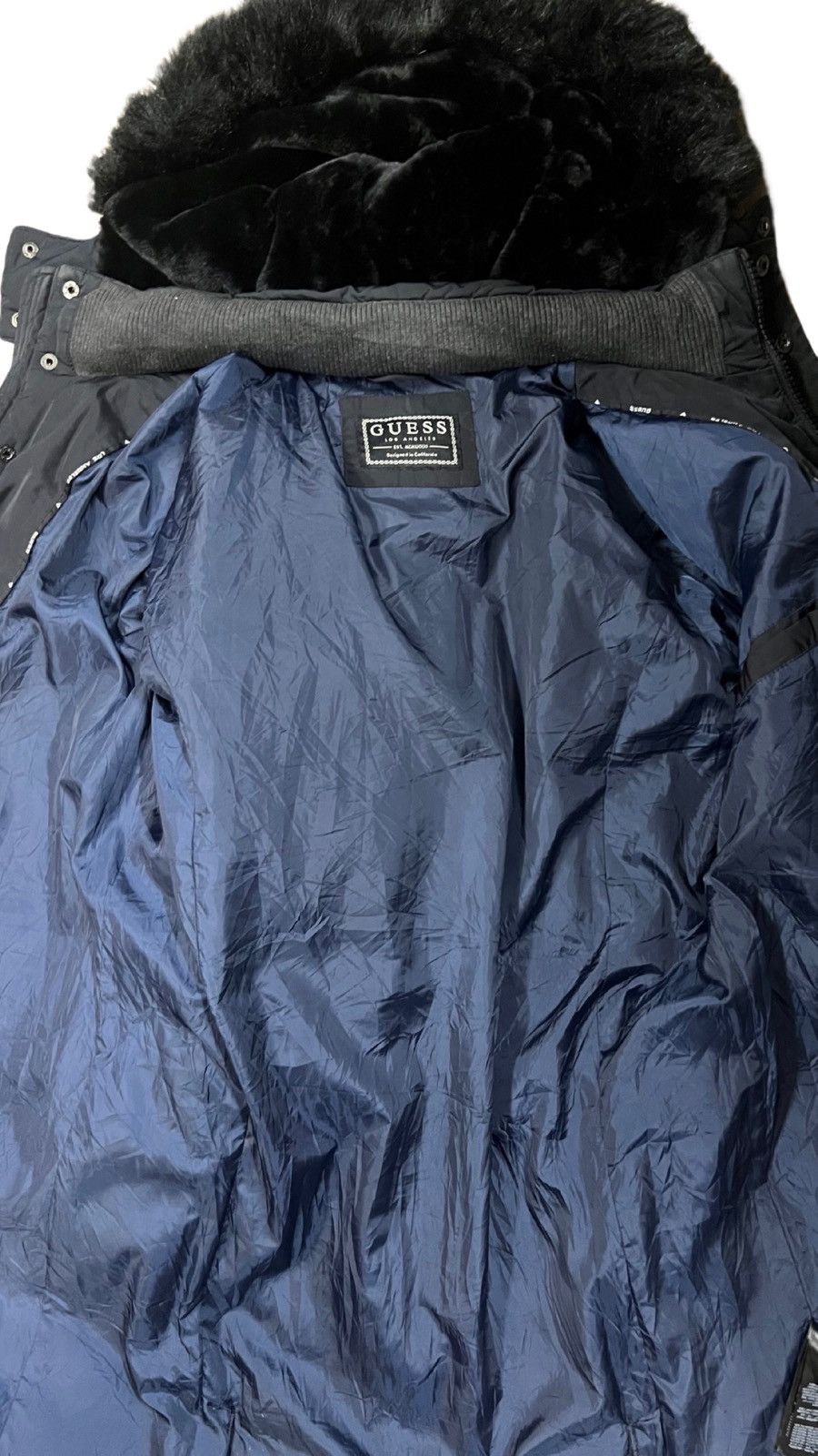 Guess GUESS Black Winter Parka Jacket Faux Fur Hood - S Size S / US 4 / IT 40 - 3 Thumbnail
