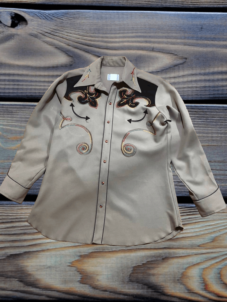 Vintage VTG 70'S H BAR C CALIFORNIA RANCHWEAR WESTERN SHIRT Size XXL / US 16-18 / IT 52-54 - 1 Thumbnail