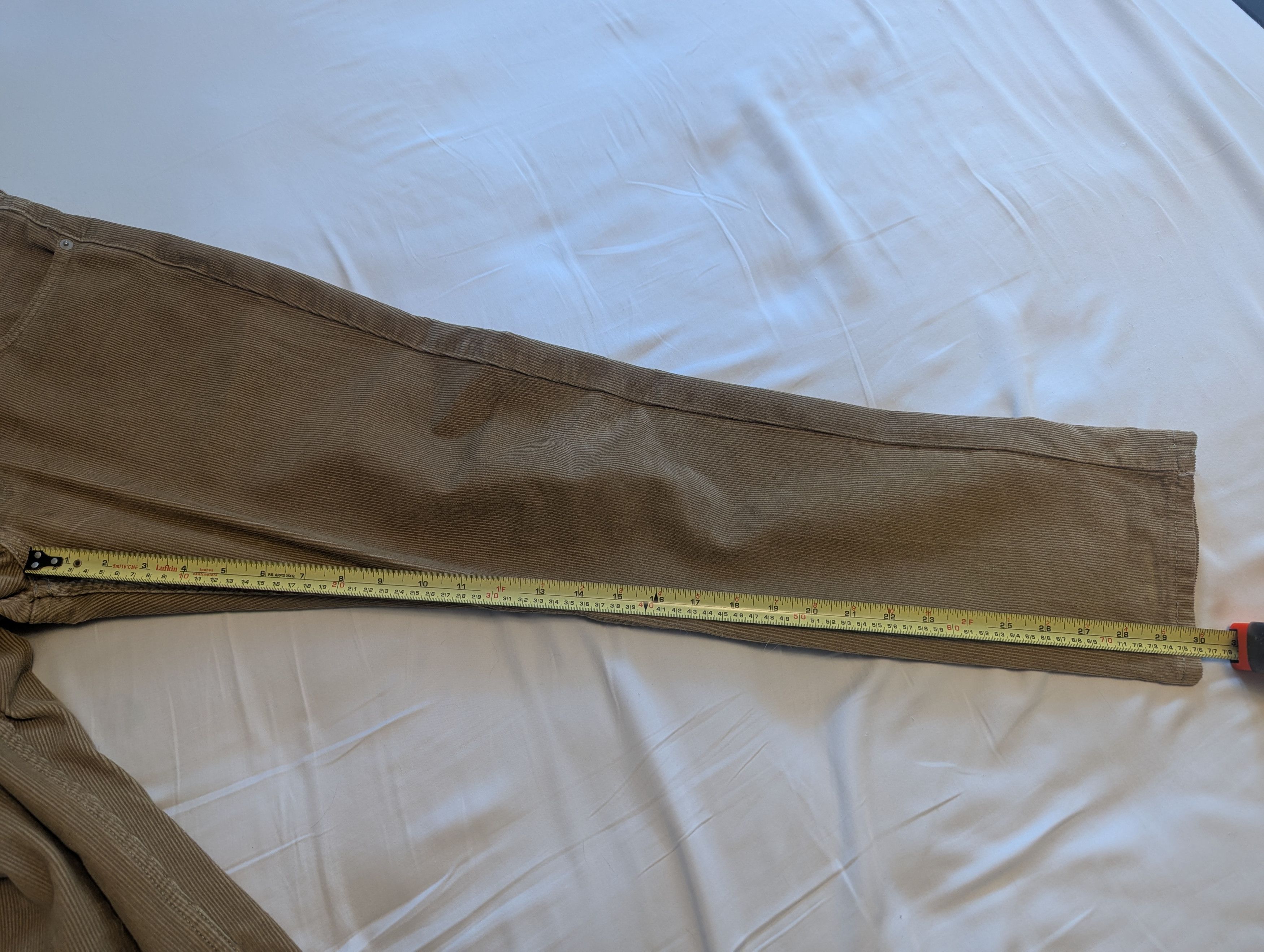 Levi's Men's Levi's 511 Beige Khaki Corduroy Pants 32x30 Size US 32 / EU 48 - 6 Thumbnail
