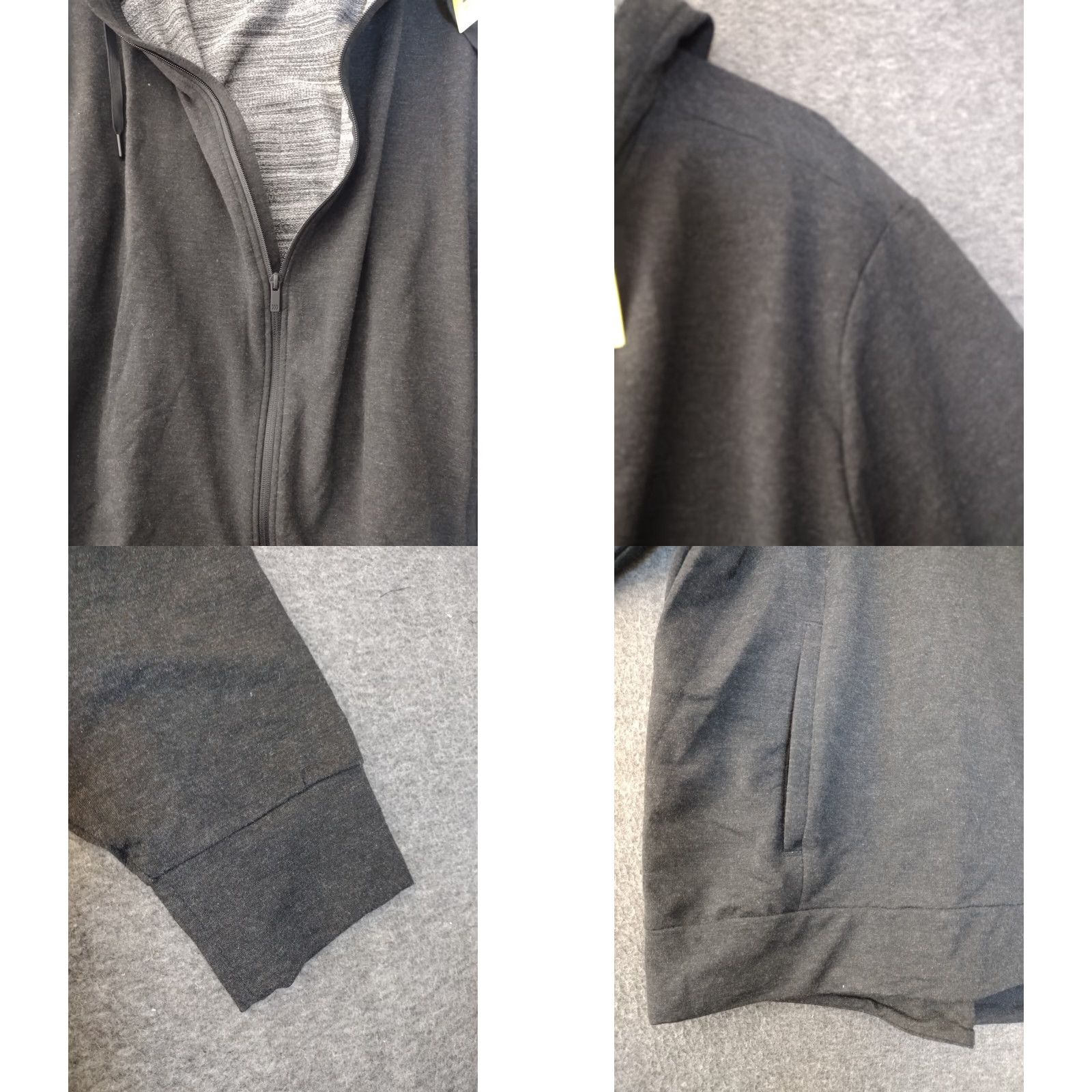 Vintage All In Motion Women's Zip-Front Jacket Soft Gym Hoodie 3XL Gray Sports Jacket Womens Size XXL / US 16-18 / IT 52-54 - 8 Thumbnail