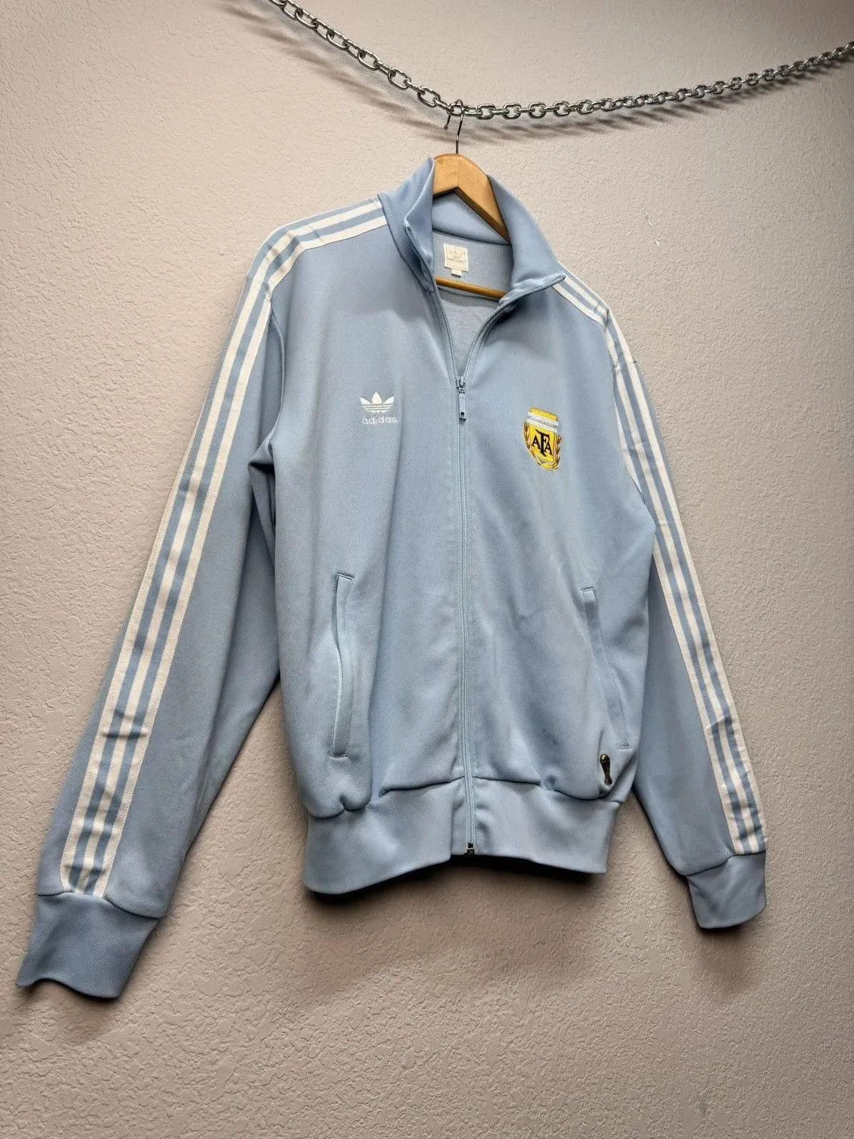 Adidas Vintage Argentina World Cup Football Jacket Soccer 2006 Size US L / EU 52-54 / 3 - 7 Thumbnail