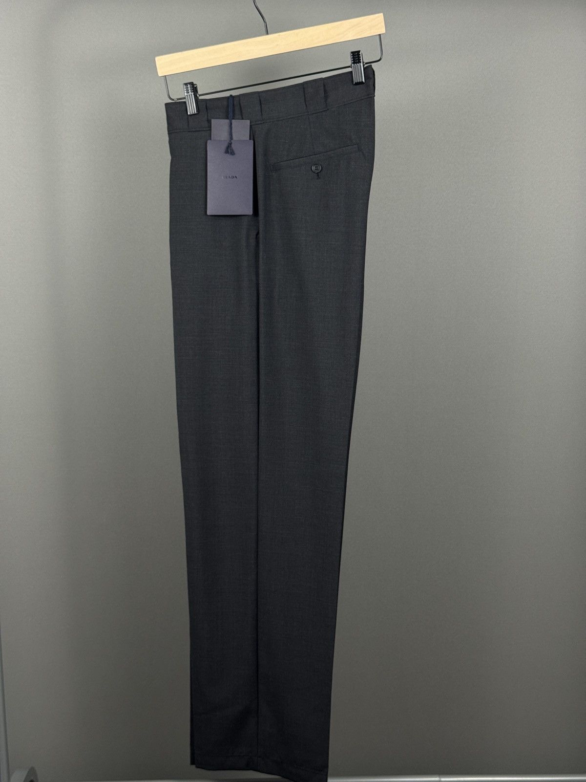 Prada NWT PRADA GRAY WOOL PANTS PRADA LOGO Size US 30 / EU 46 - 6 Thumbnail